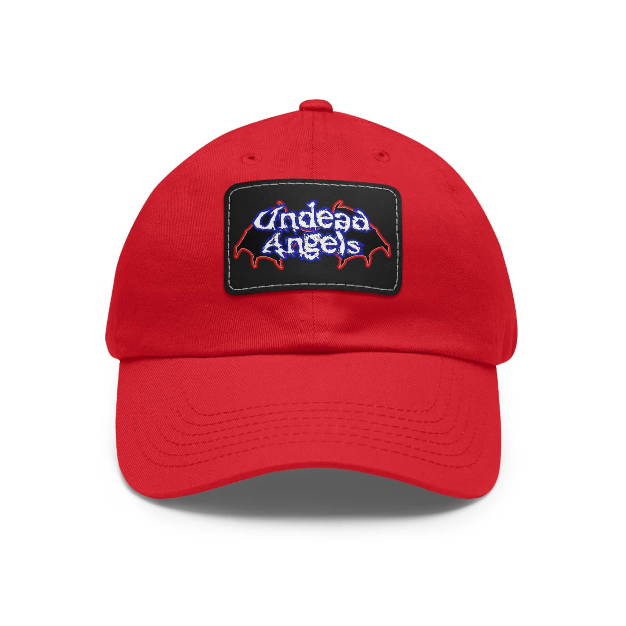 Undead Angels Logo Leather Patch Dad Hat - Casual Style for Music Lovers - Image 91