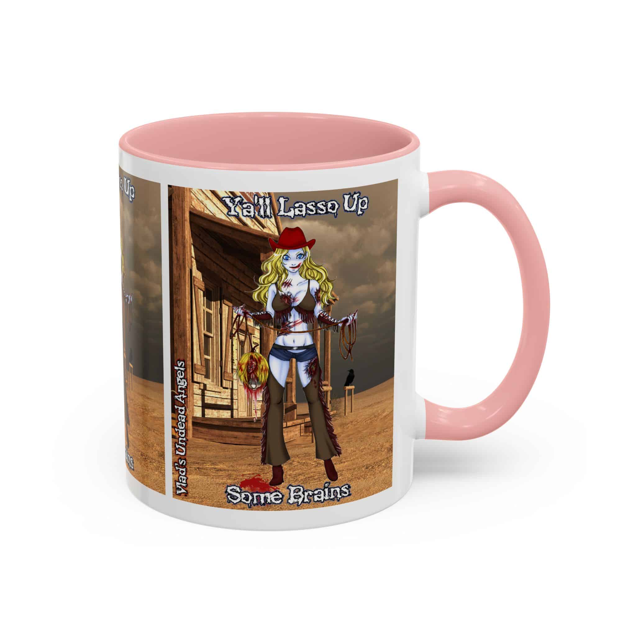 Cassidy Undead Angel Cowgirl – Classic Art w/Text Accent Coffee Mug (11, 15oz) - Image 14