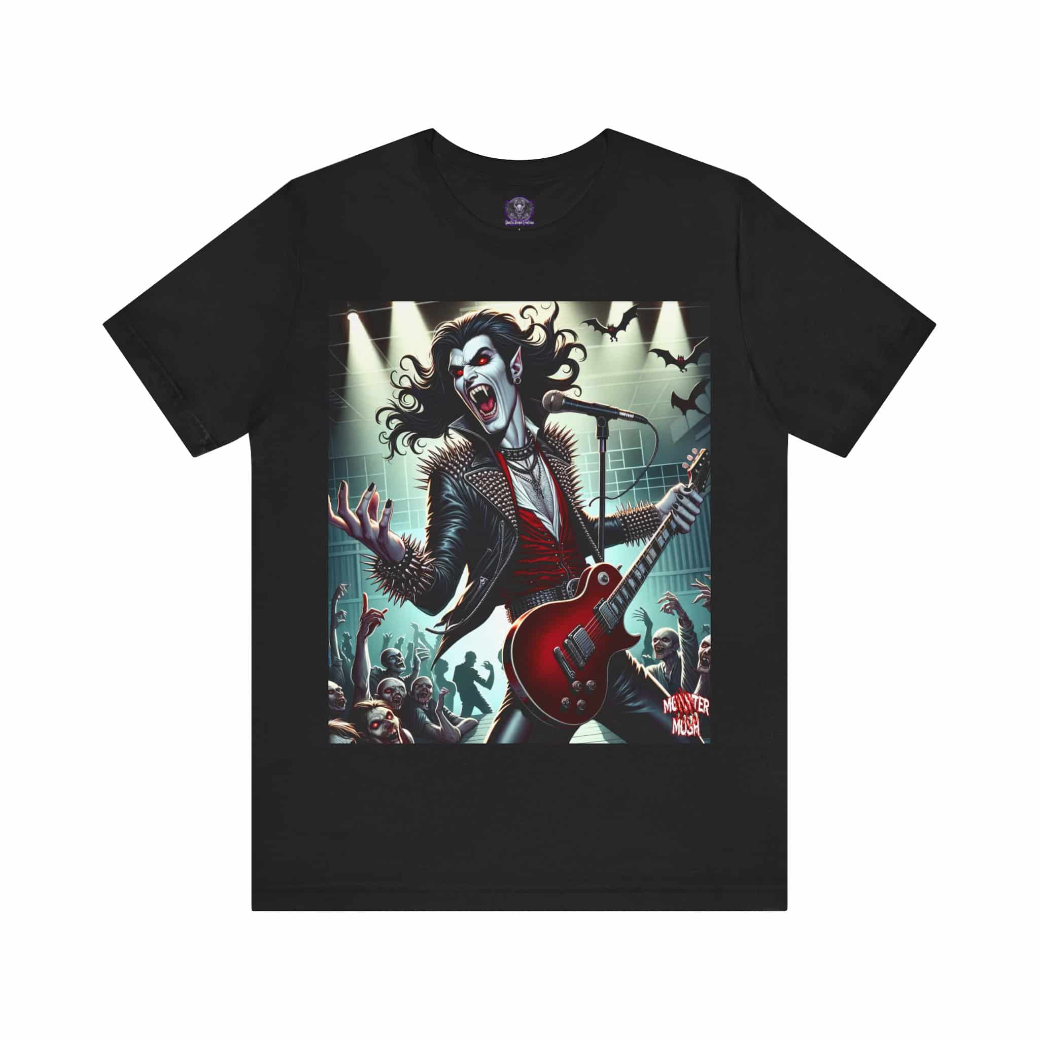 Monster Mosh 2024 Tour Drac On Guitar MM-D009 Jersey Short Sleeve Tee - Image 5