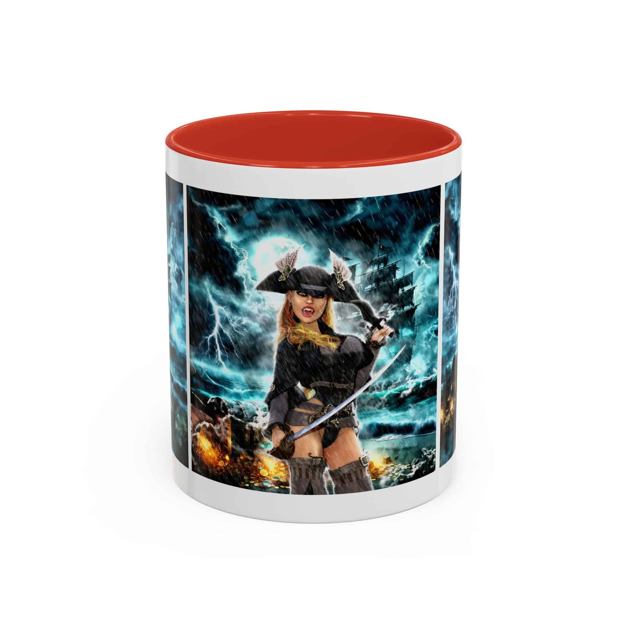 Rusila Undead Angel Vampire Pirate V2 Accent Coffee Mug (11, 15oz) - Image 6