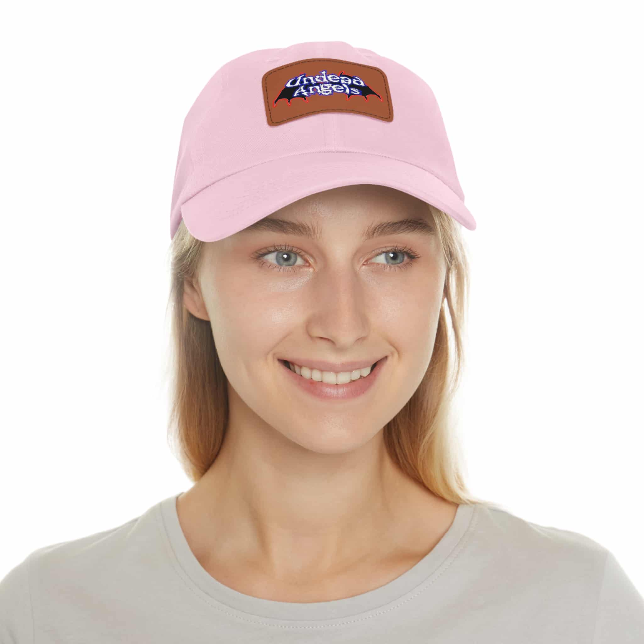 Undead Angels Logo Leather Patch Dad Hat - Casual Style for Music Lovers - Image 64