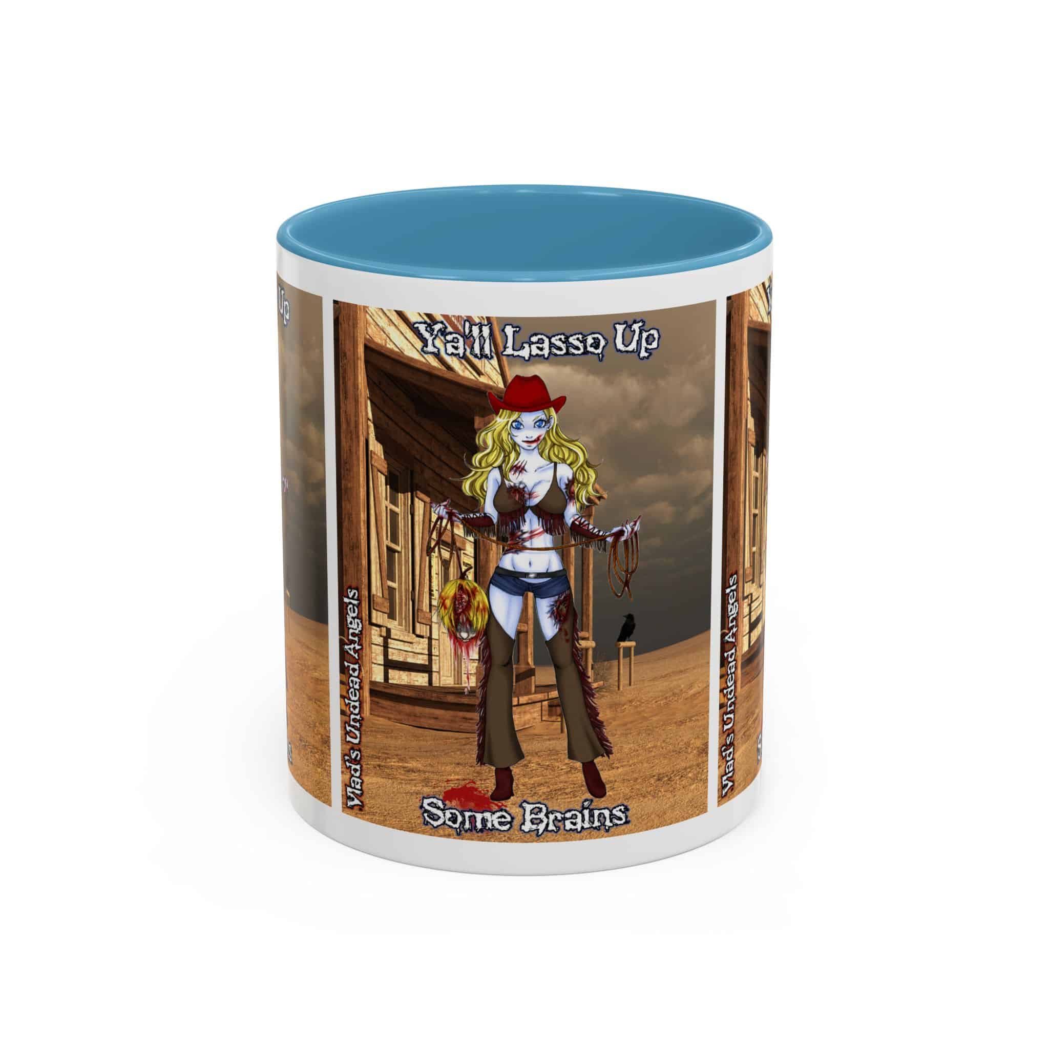 Cassidy Undead Angel Cowgirl – Classic Art w/Text Accent Coffee Mug (11, 15oz) - Image 17