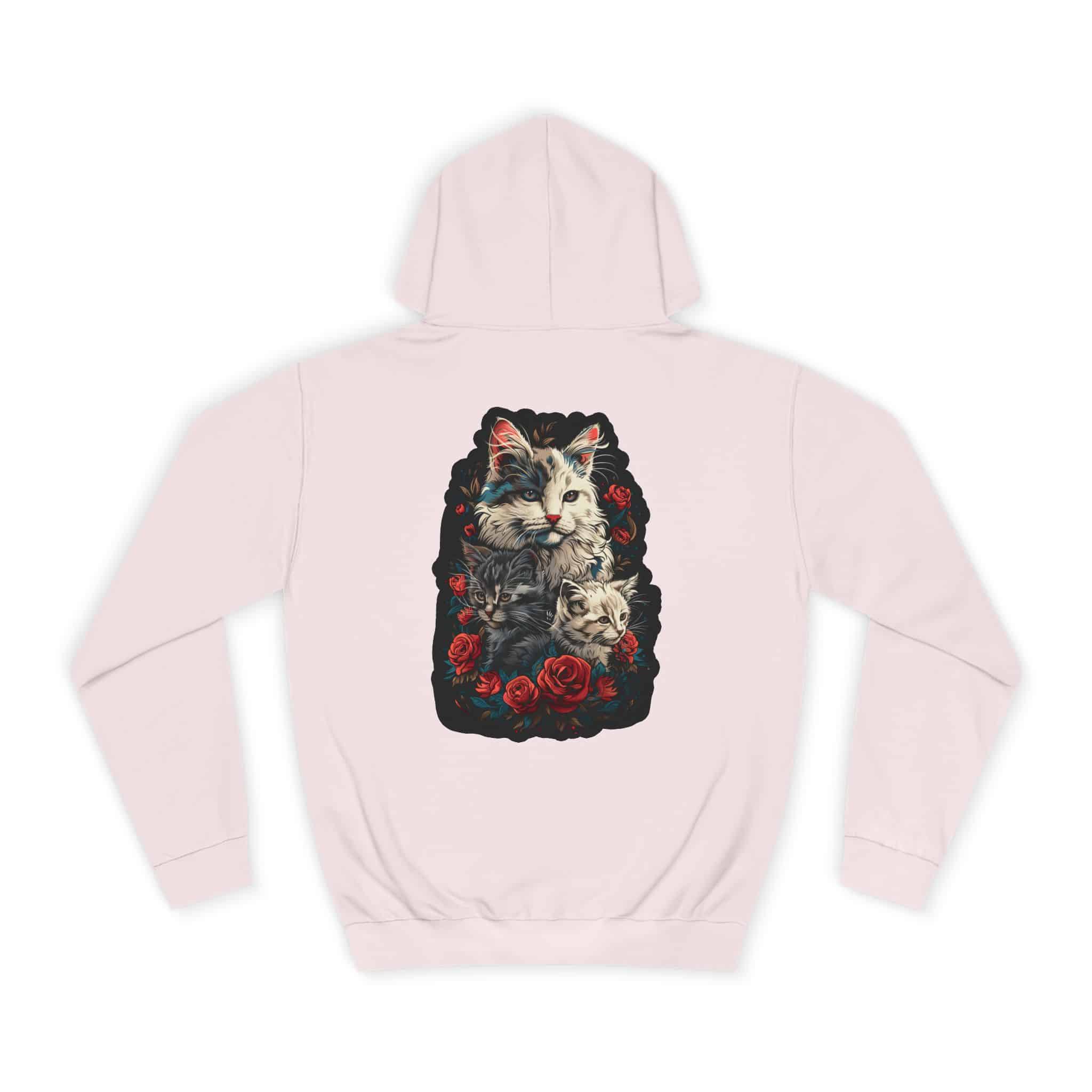 Mama Cat & Kittens WD-M001 By Wyldesigns Unisex College Hoodie - Image 14