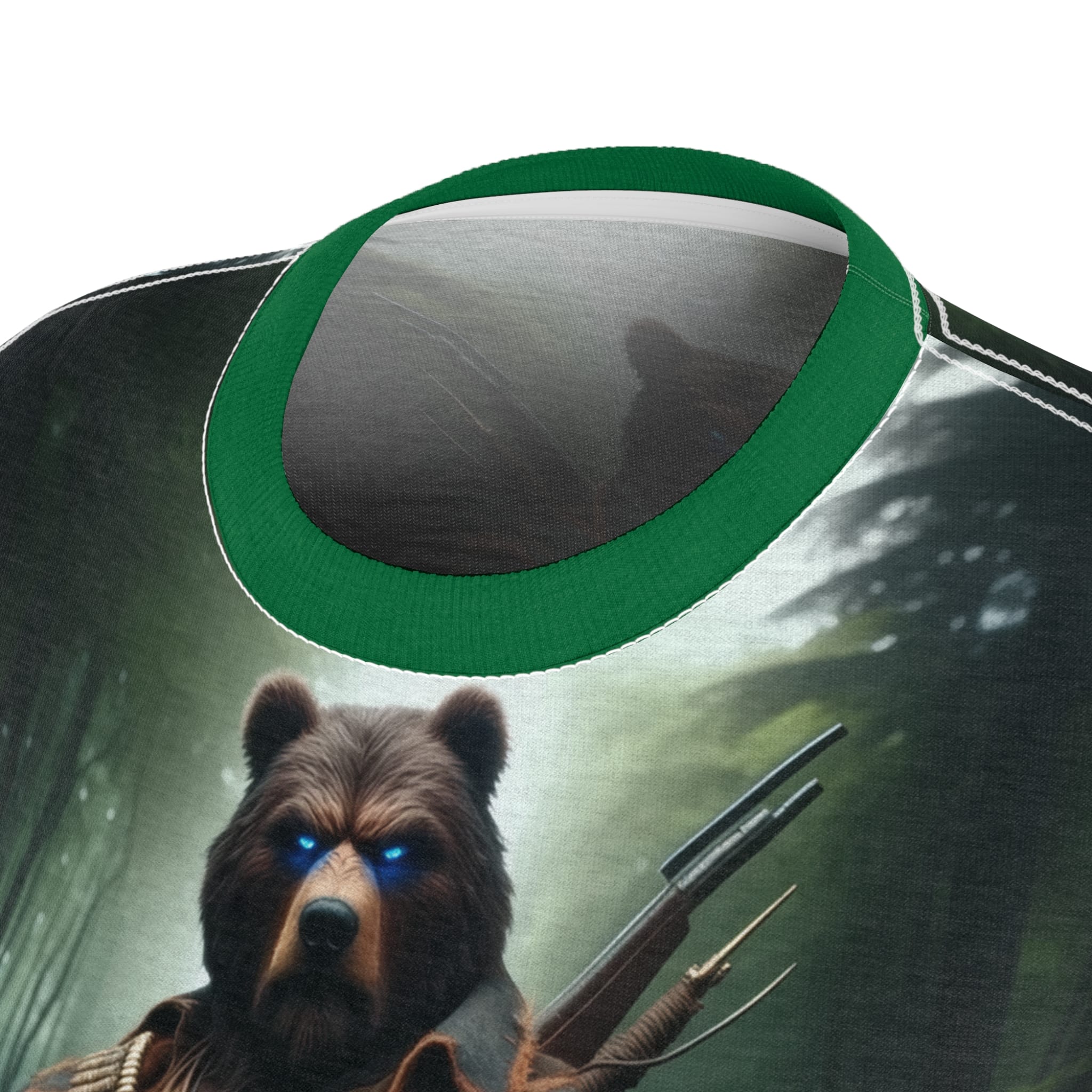 Arm The Animals: Hunter Bear #AA-D-Be001 Women's Cut & Sew Tee (AOP) - Image 12