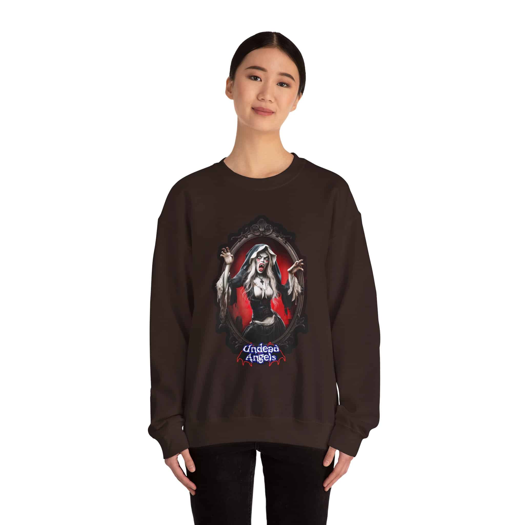 Undead Angels Vampire Pilgrim Chastity Unisex Heavy Blend™ Crewneck Sweatshirt - Image 6