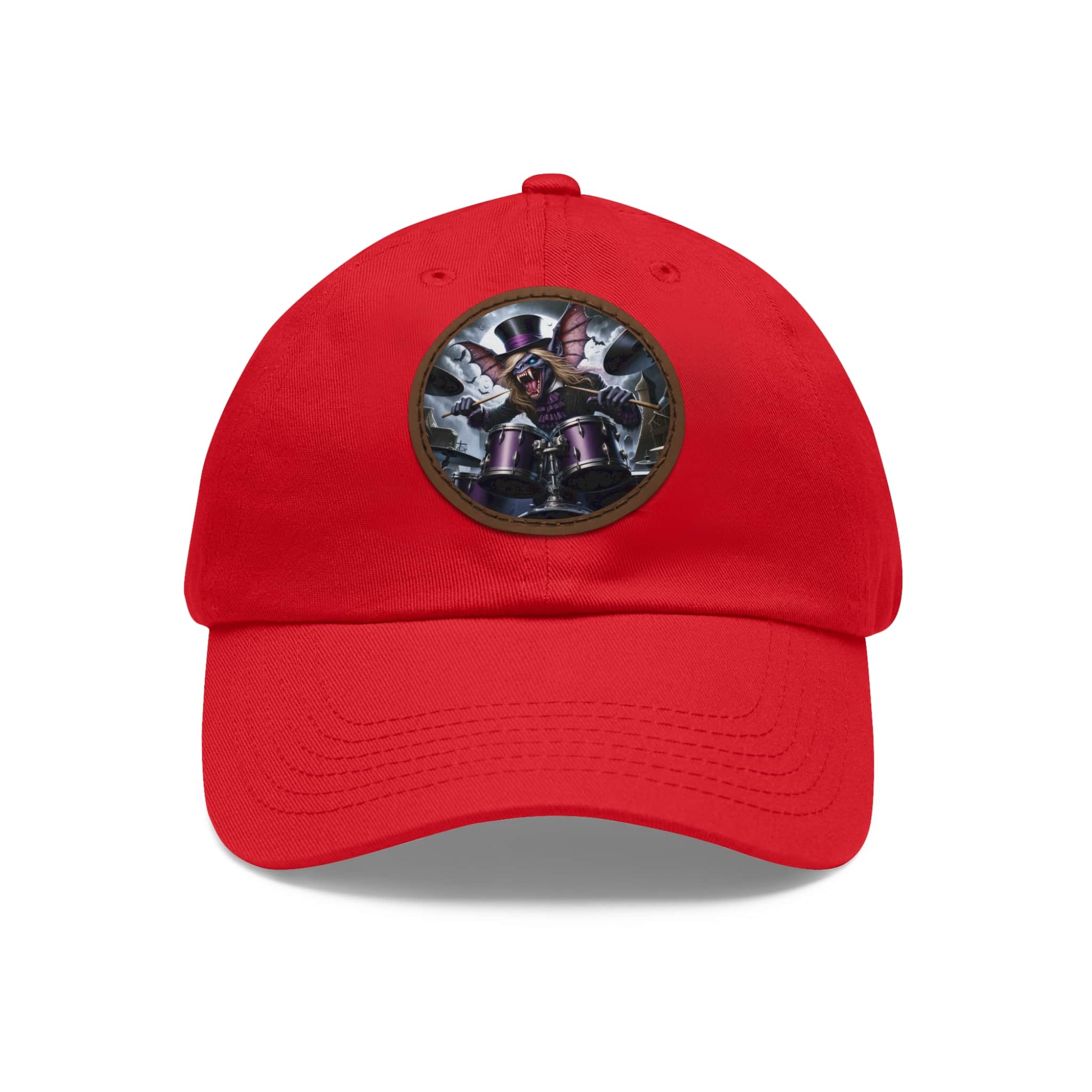 Vlad The Enforcer Bat Drummer #VTE001 Artistic Round Leather Patch Dad Hat - Stylish Casual Cap - Image 46