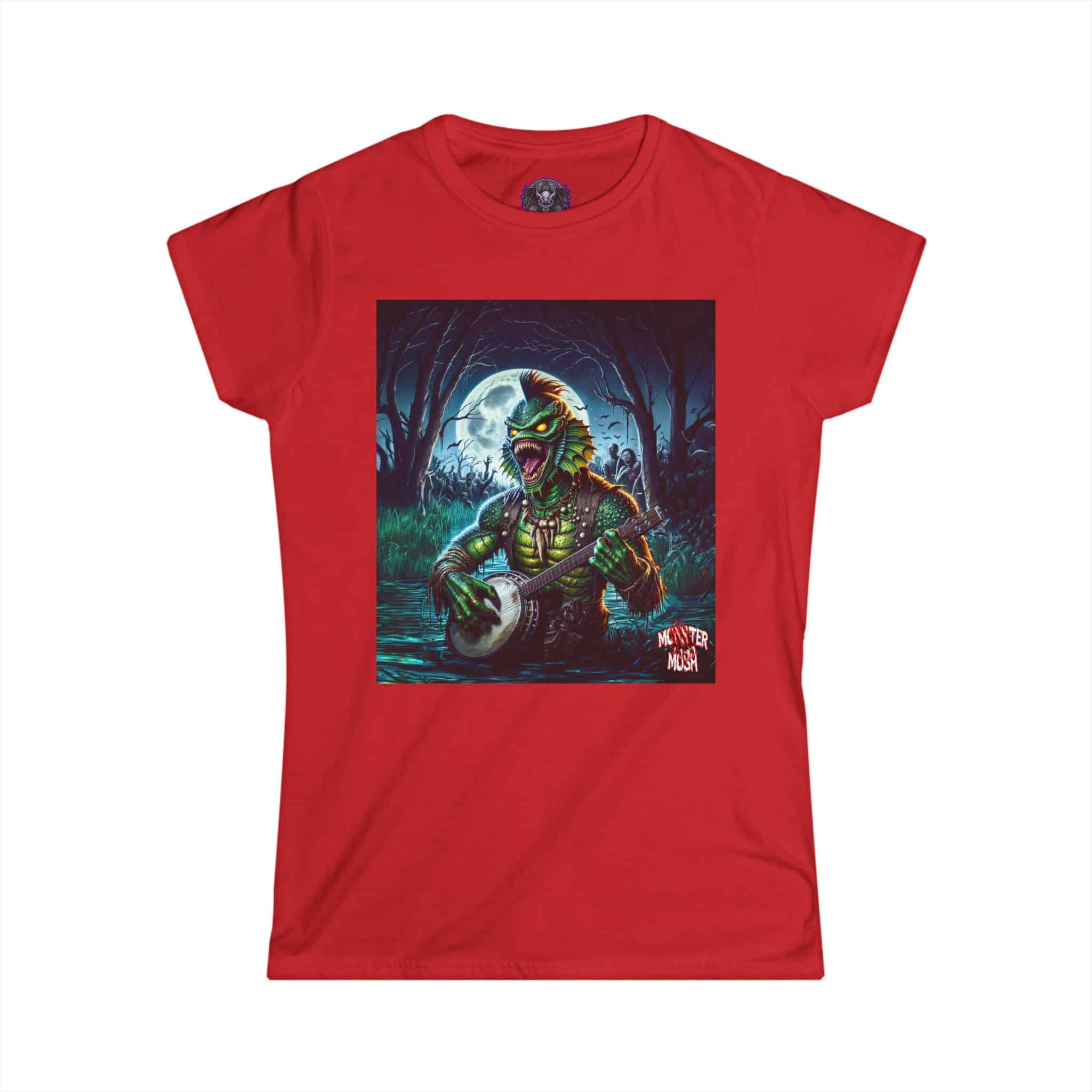 Monster Mosh 2024 Tour Gill On Banjo MM-D005 Women's Softstyle Tee - Image 40