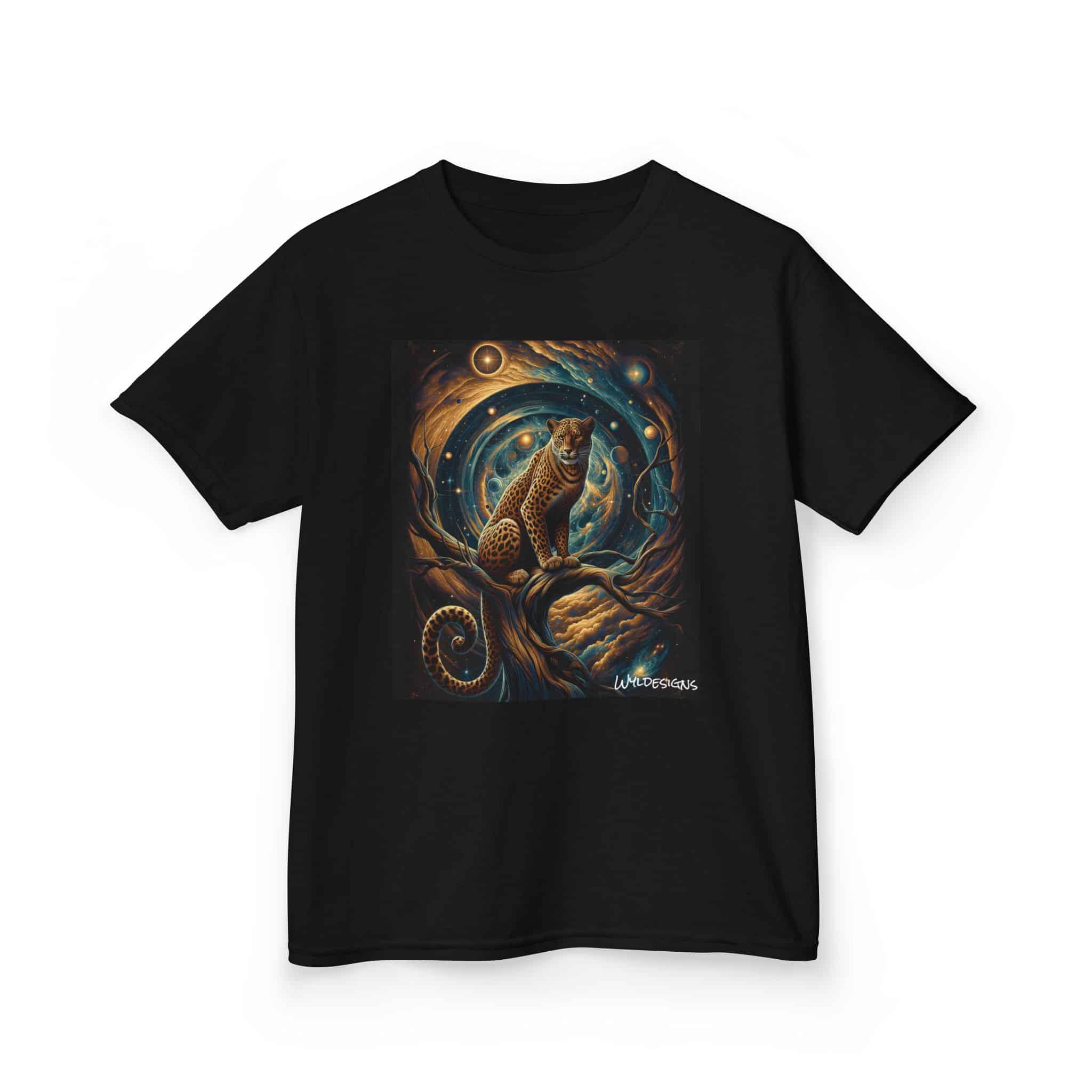 Cosmic Leopard WD-D013 By Wyldesigns Kids Heavy Cotton™ Tee - Image 3
