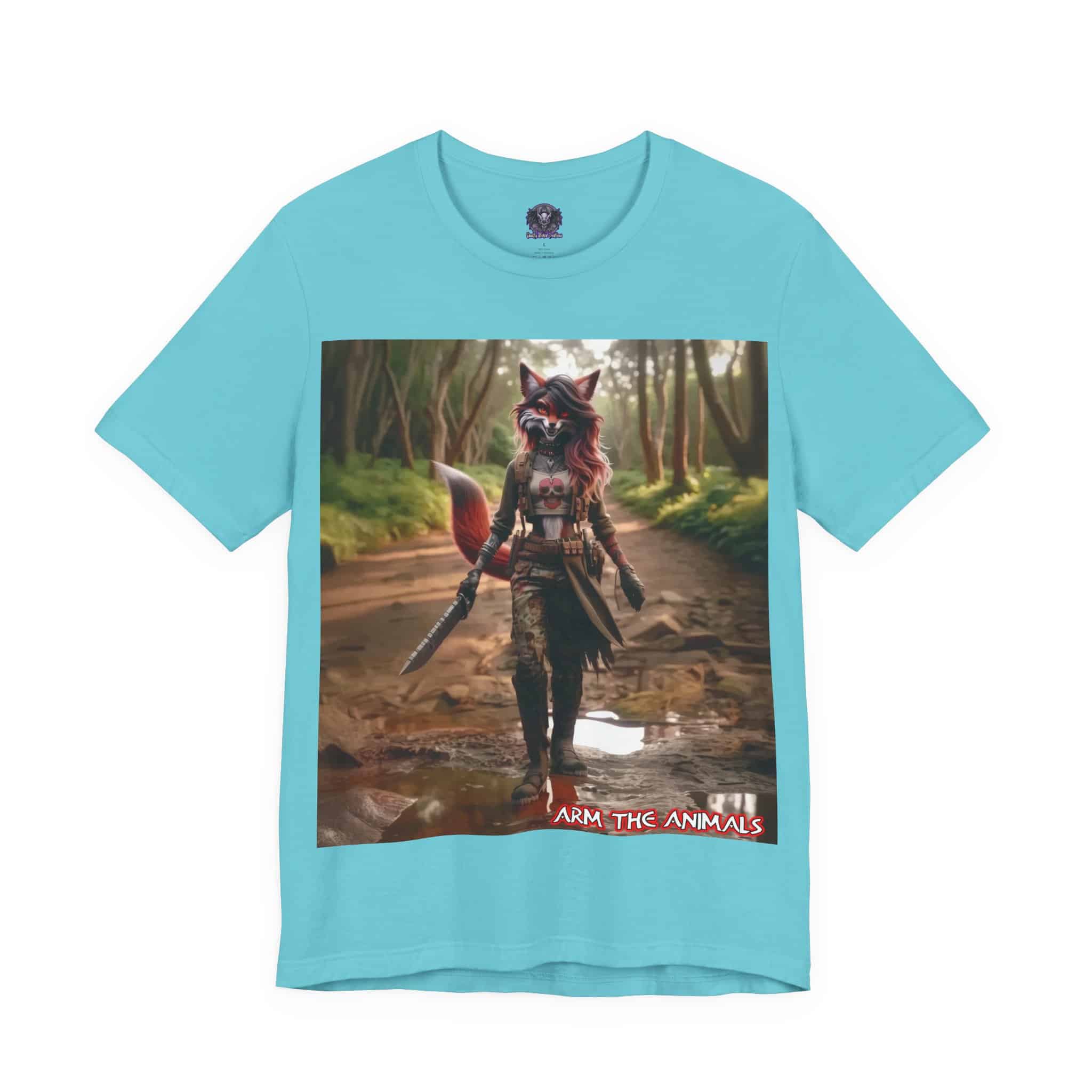 Arm The Animals: Hunter Fox #AA-D-Fo001 Unisex Jersey Short Sleeve Tee - Image 55
