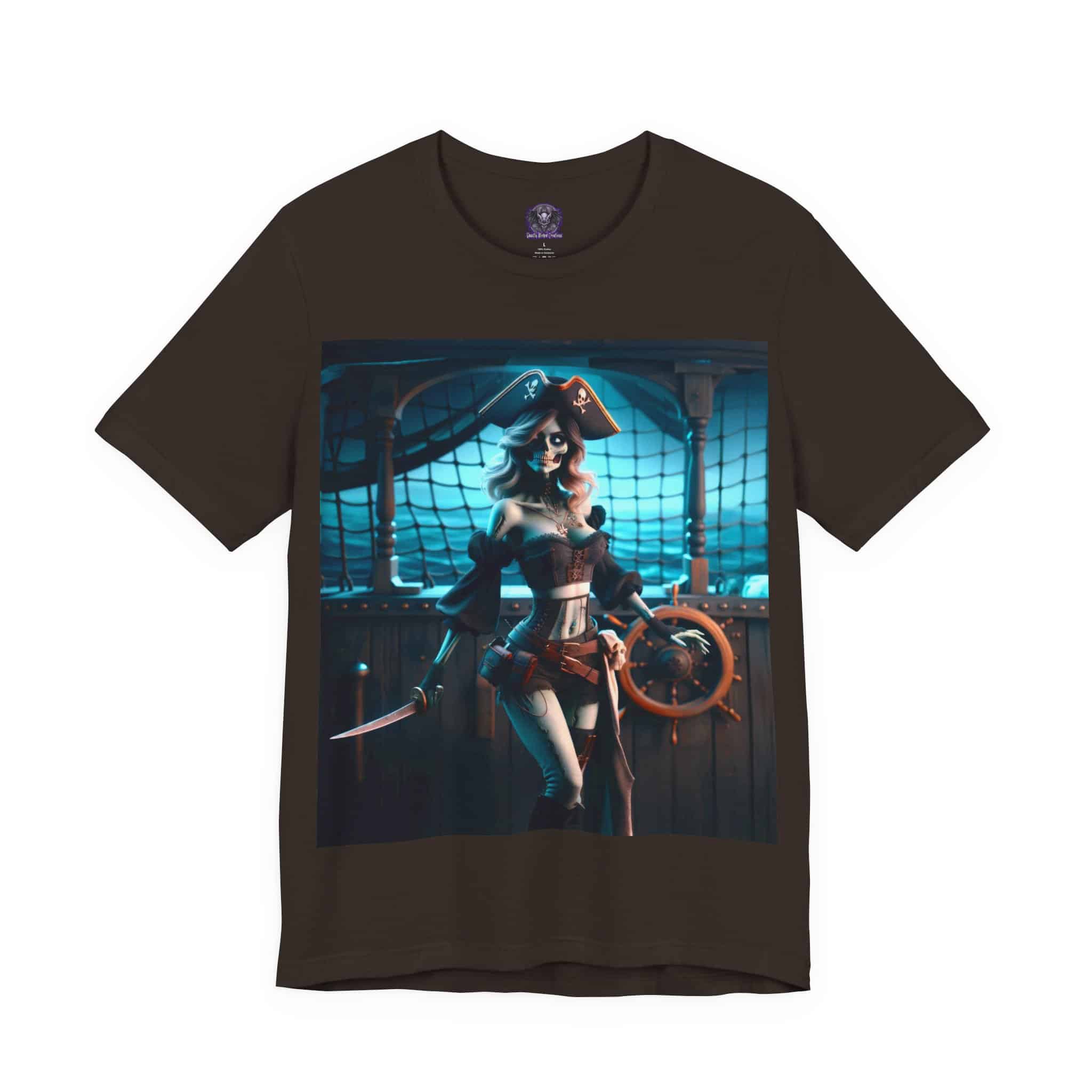 Undead Pirate Lass #ML-D-UP001 Unisex Jersey Short Sleeve Tee - Image 23