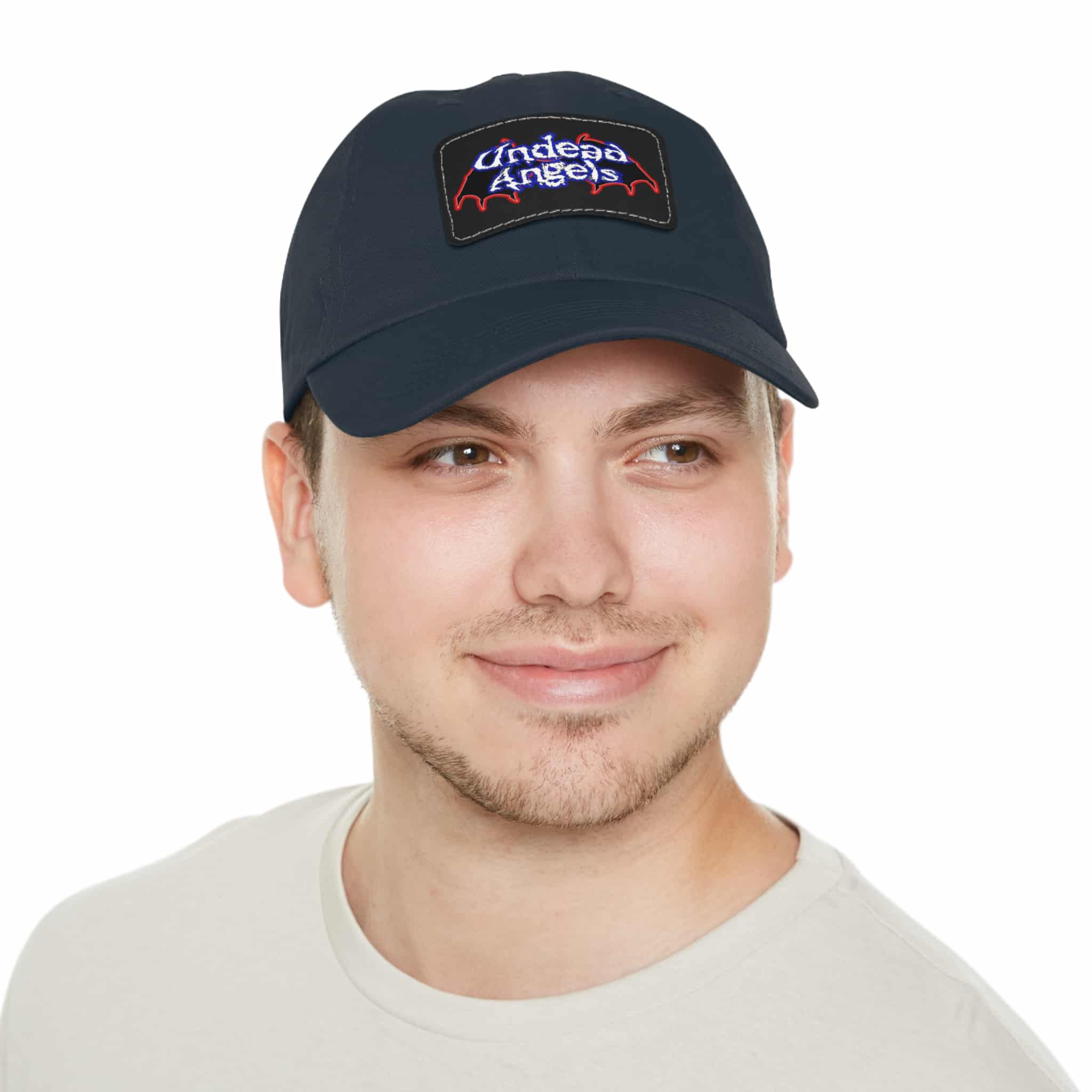Undead Angels Logo Leather Patch Dad Hat - Casual Style for Music Lovers - Image 75