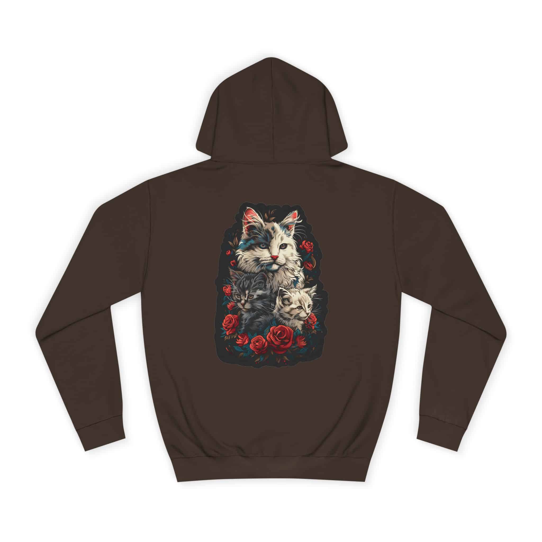 Mama Cat & Kittens WD-M001 By Wyldesigns Unisex College Hoodie - Image 26