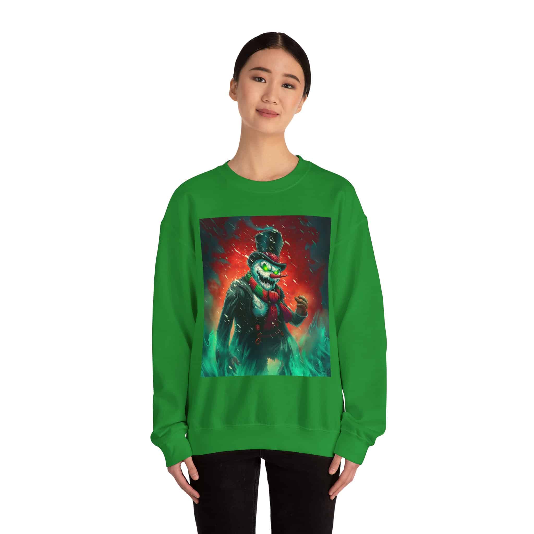 Sadistic Snowman II Unisex Heavy Blend™ Crewneck Sweatshirt Christmas - Image 29