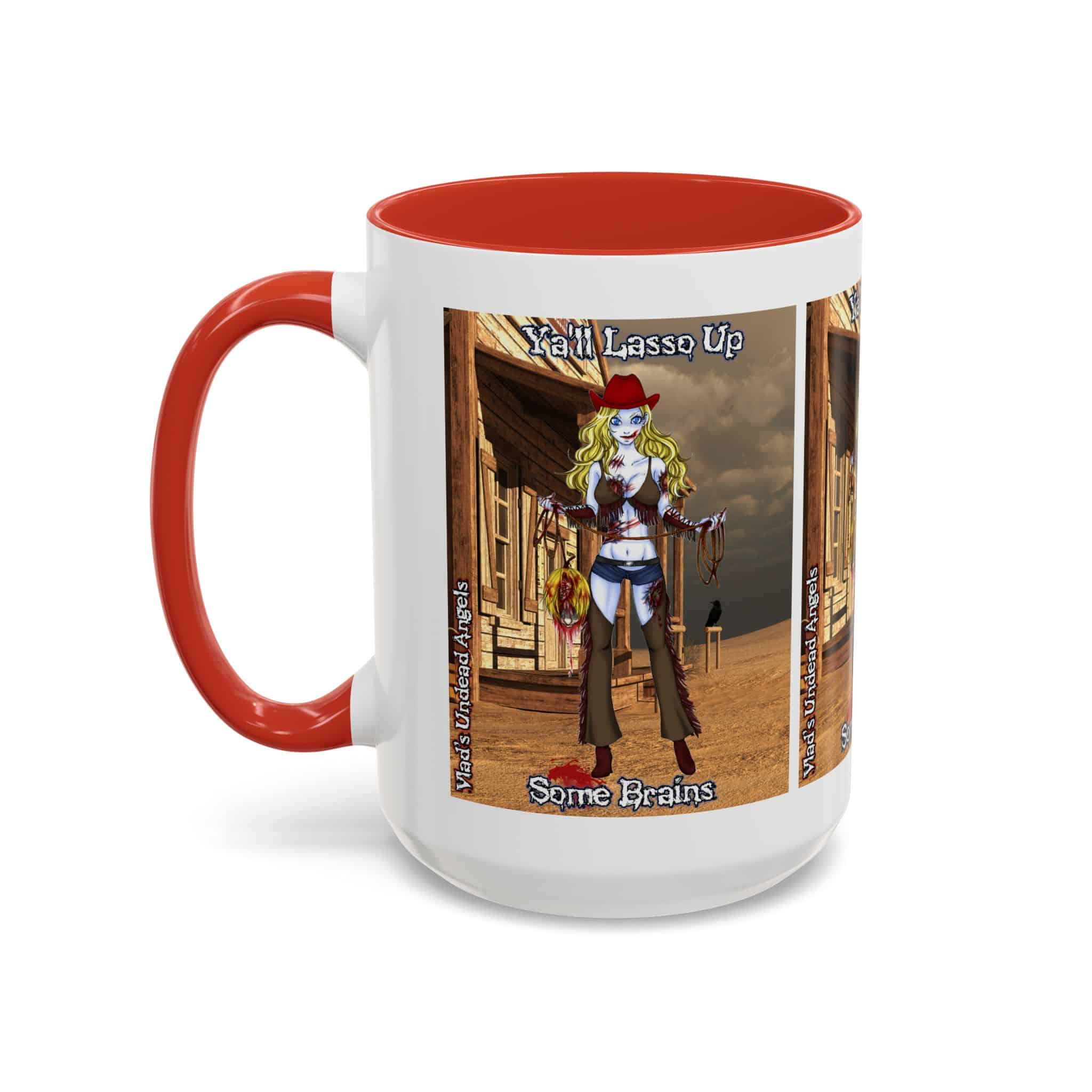 Cassidy Undead Angel Cowgirl – Classic Art w/Text Accent Coffee Mug (11, 15oz) - Image 35