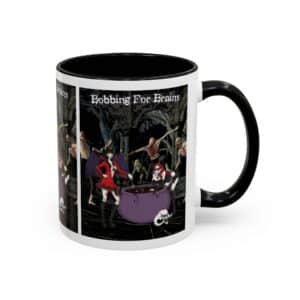 Undead Angel Zombies Bobbing For Brains Halloween Party – Classic Art w/Text Accent Coffee Mug (11, 15oz)