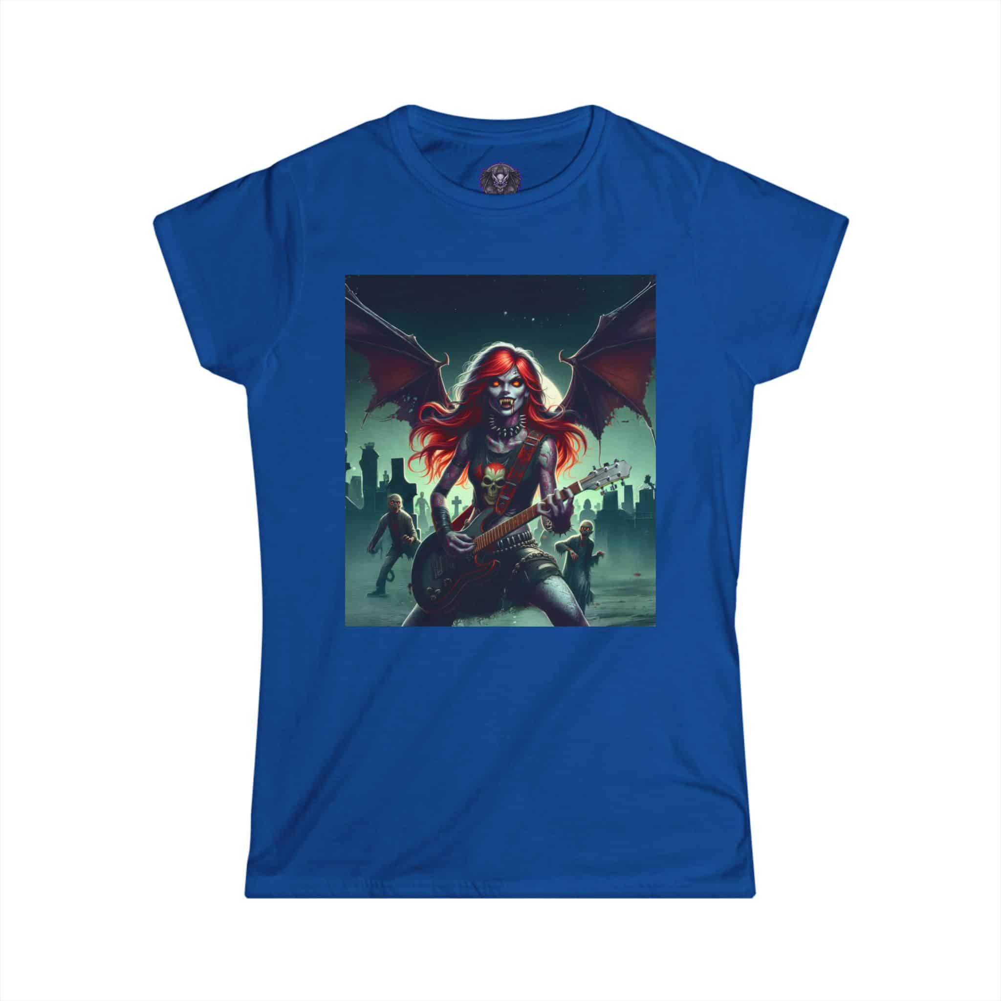 Monster Mosh Undead Angels Guitarist MM-D-UA-C01 Women's Softstyle Tee - Image 11