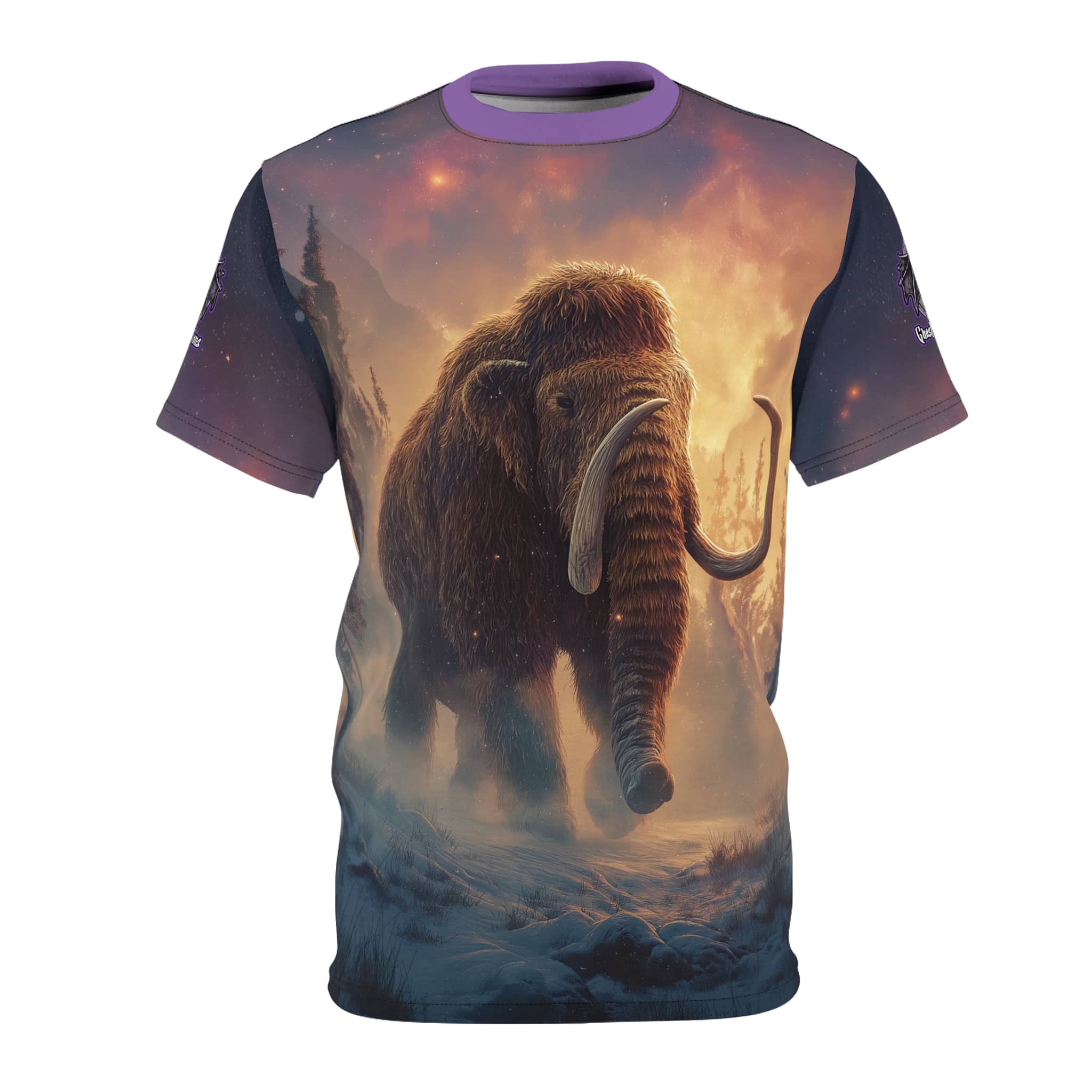 Prehistoric Wooly Mammoth Mastodon Unisex Tee (AOP) - Image 5
