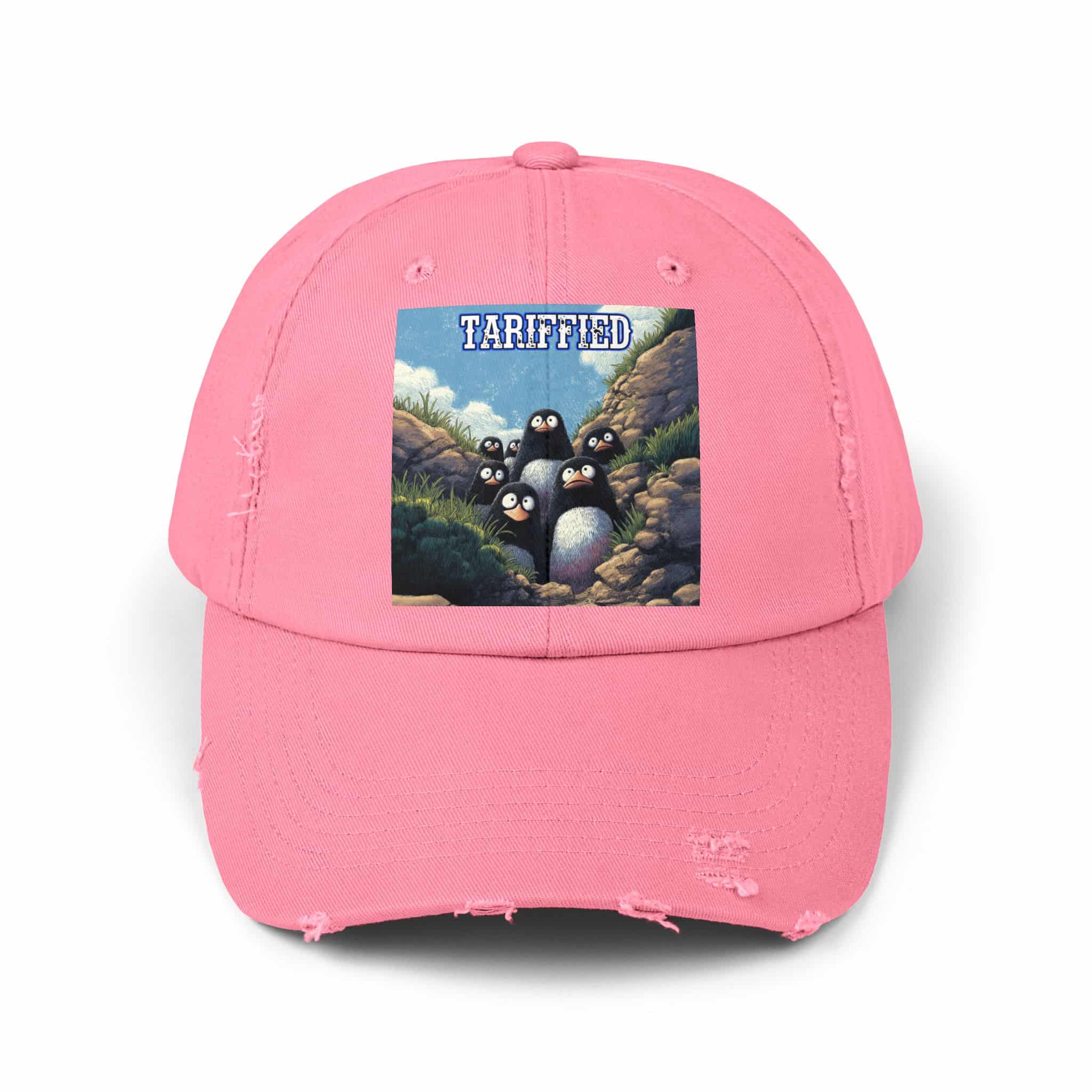 Tariffied Logo Distressed Cap - Tariff Fear Is Real - Image 43