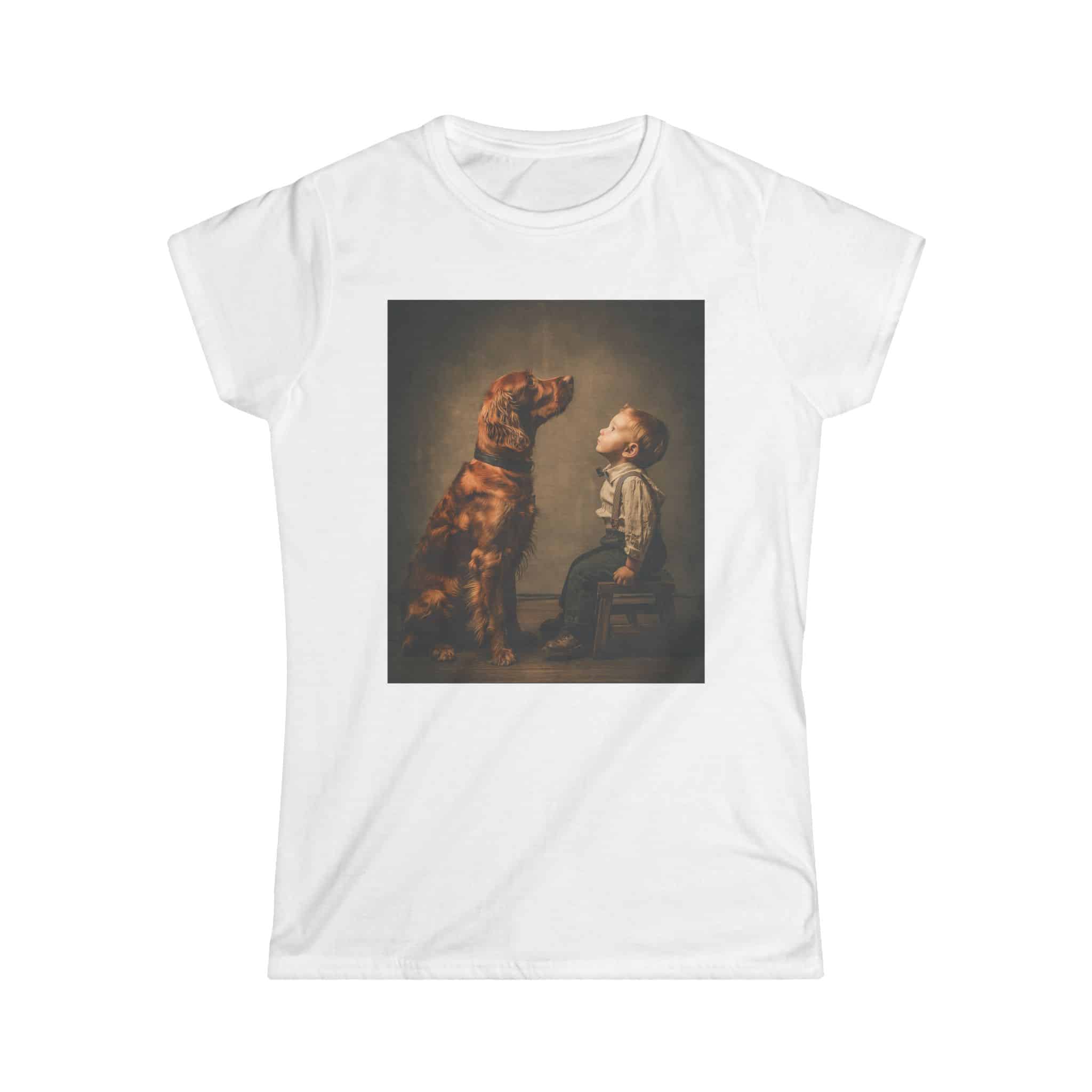 T‑Shirt — Vintage Portrait of Boy and Dog Graphic Tee - Image 4