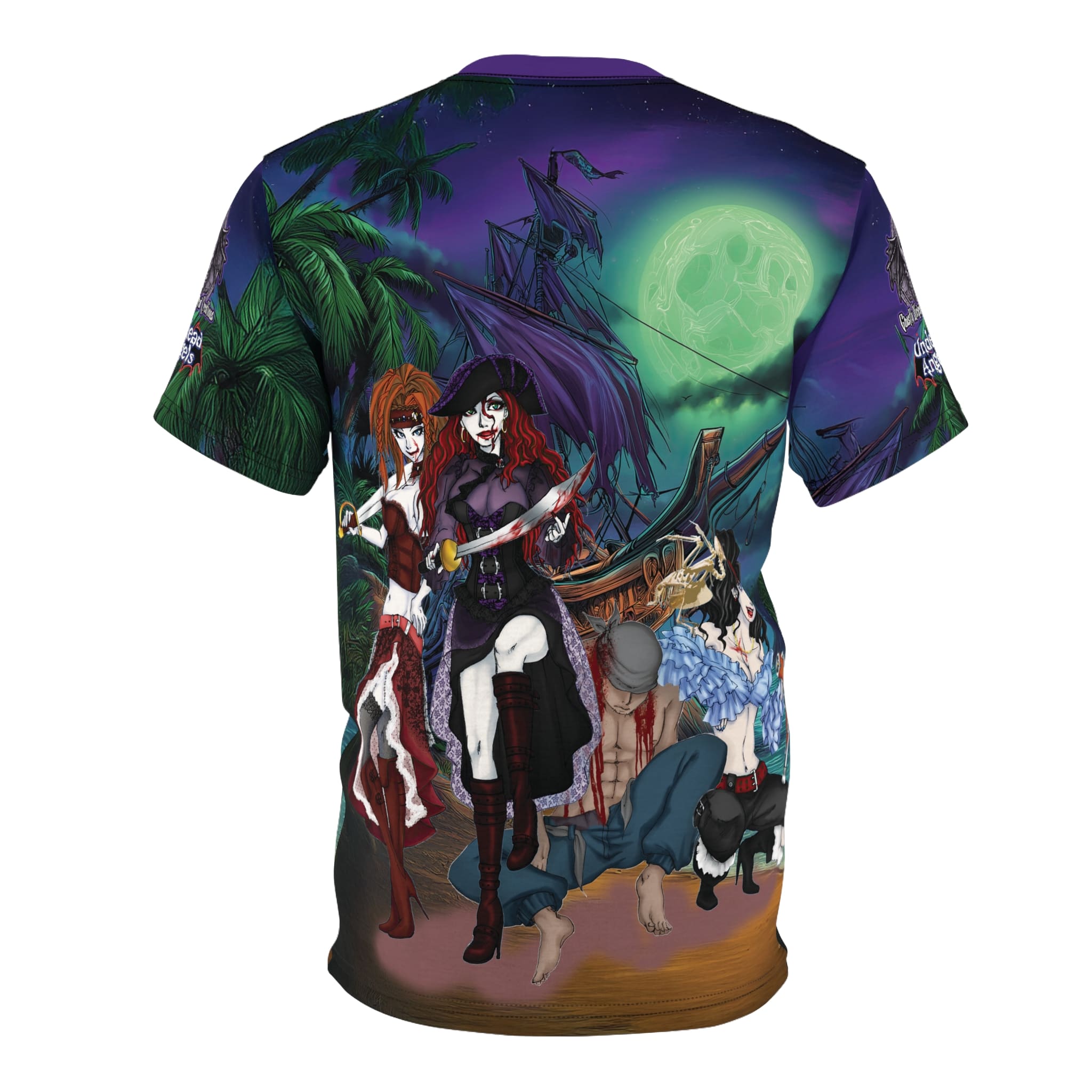 Undead Angels Vamp Pirates Rule 2025 Edition: Classic Art (No Text) Unisex Cut & Sew Tee (AOP) - Image 8