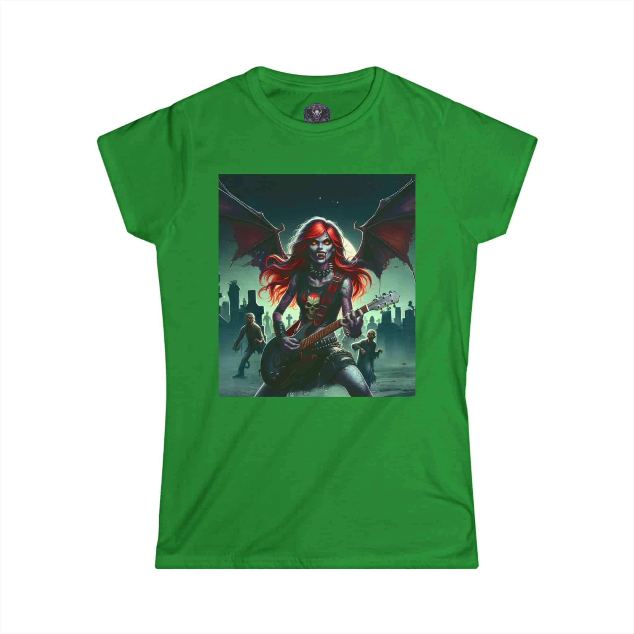 Monster Mosh Undead Angels Guitarist MM-D-UA-C01 Women's Softstyle Tee - Image 8