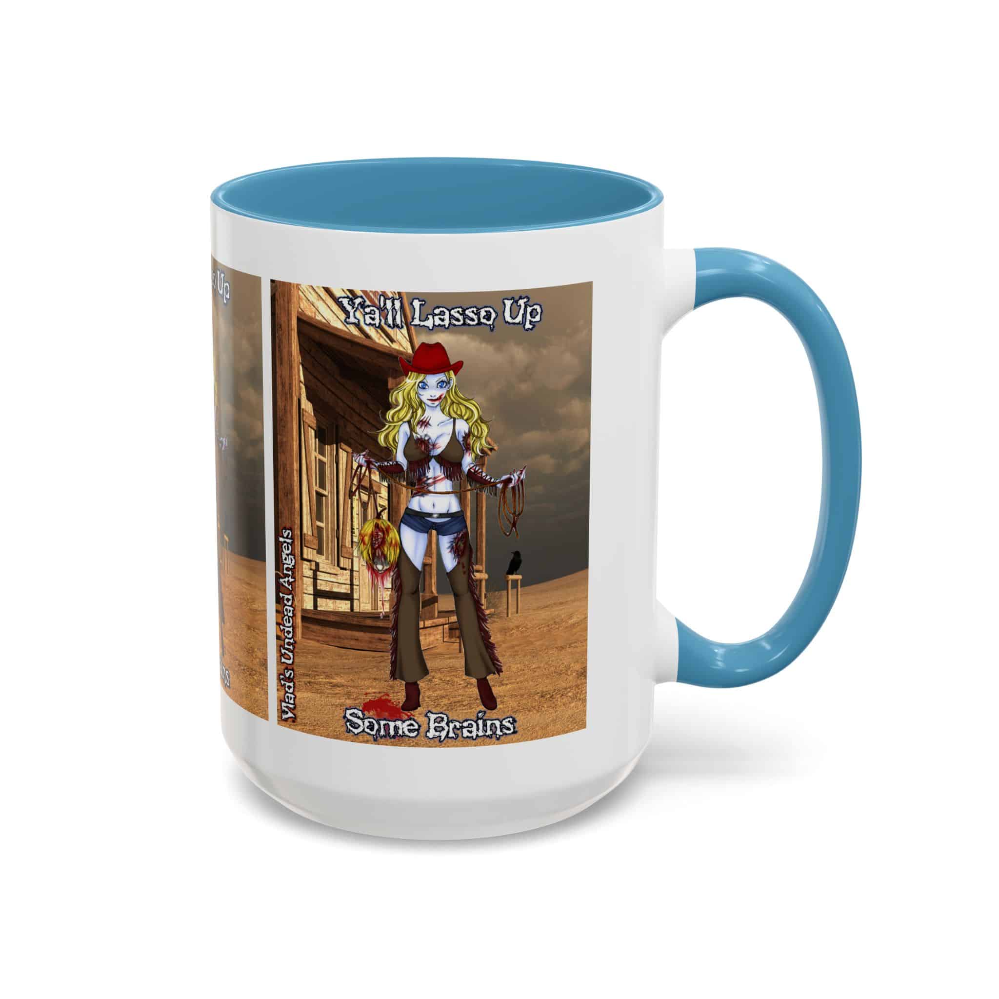 Cassidy Undead Angel Cowgirl – Classic Art w/Text Accent Coffee Mug (11, 15oz) - Image 38