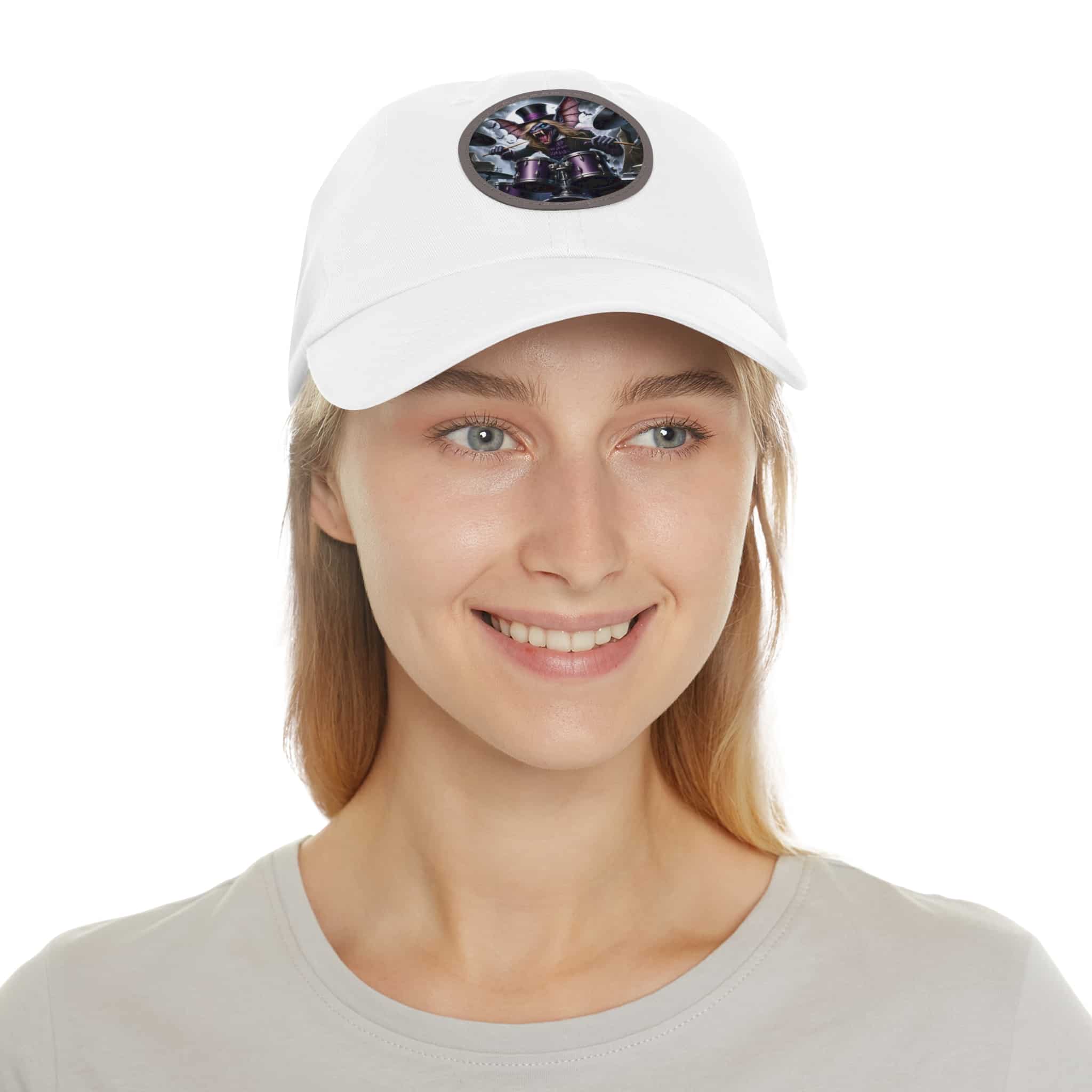 Vlad The Enforcer Bat Drummer #VTE001 Artistic Round Leather Patch Dad Hat - Stylish Casual Cap - Image 24
