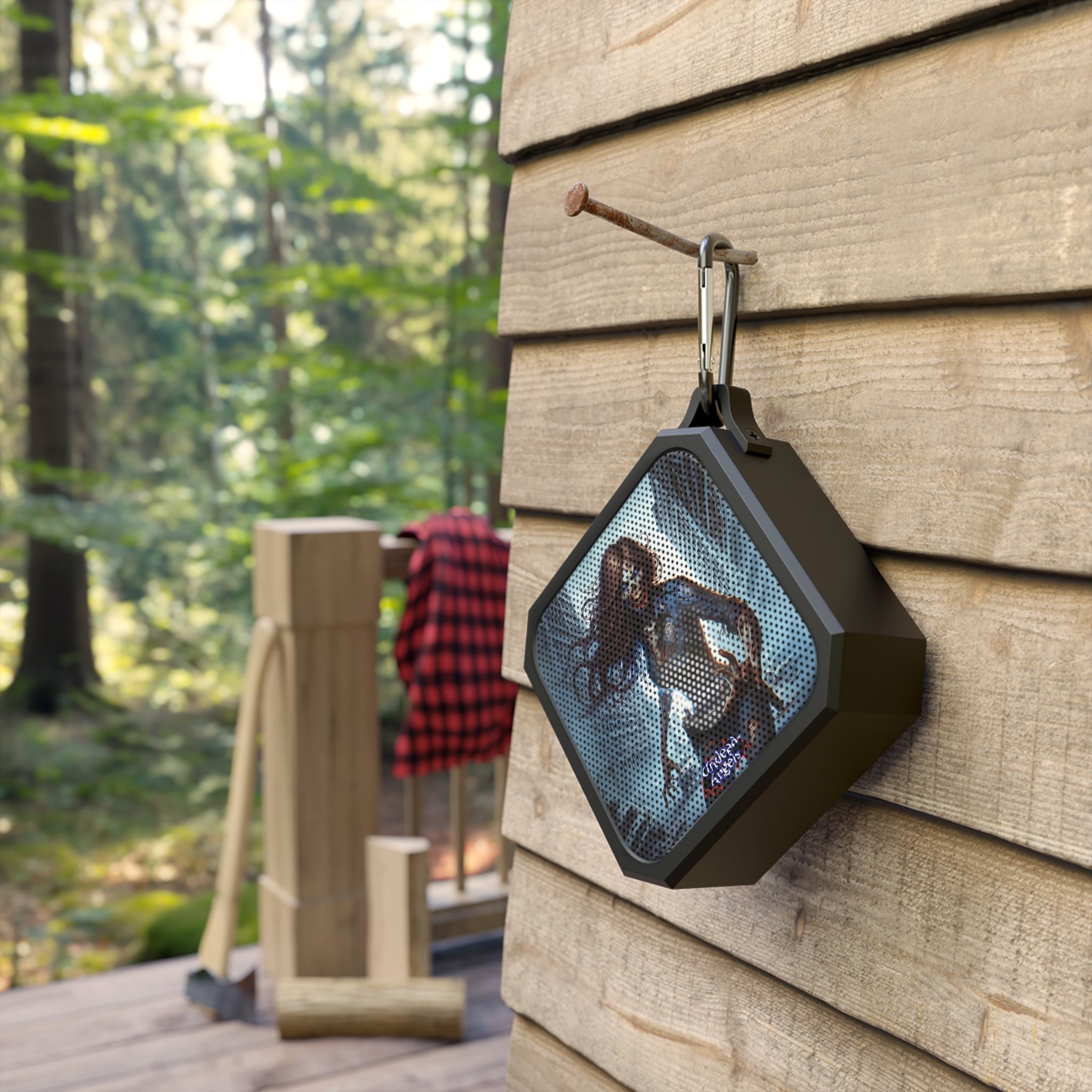 Undead Angels Zombie Police Officer Terri Outdoor Bluetooth Speaker - Zombie Design for Adventurers & Halloween Lovers - Image 3