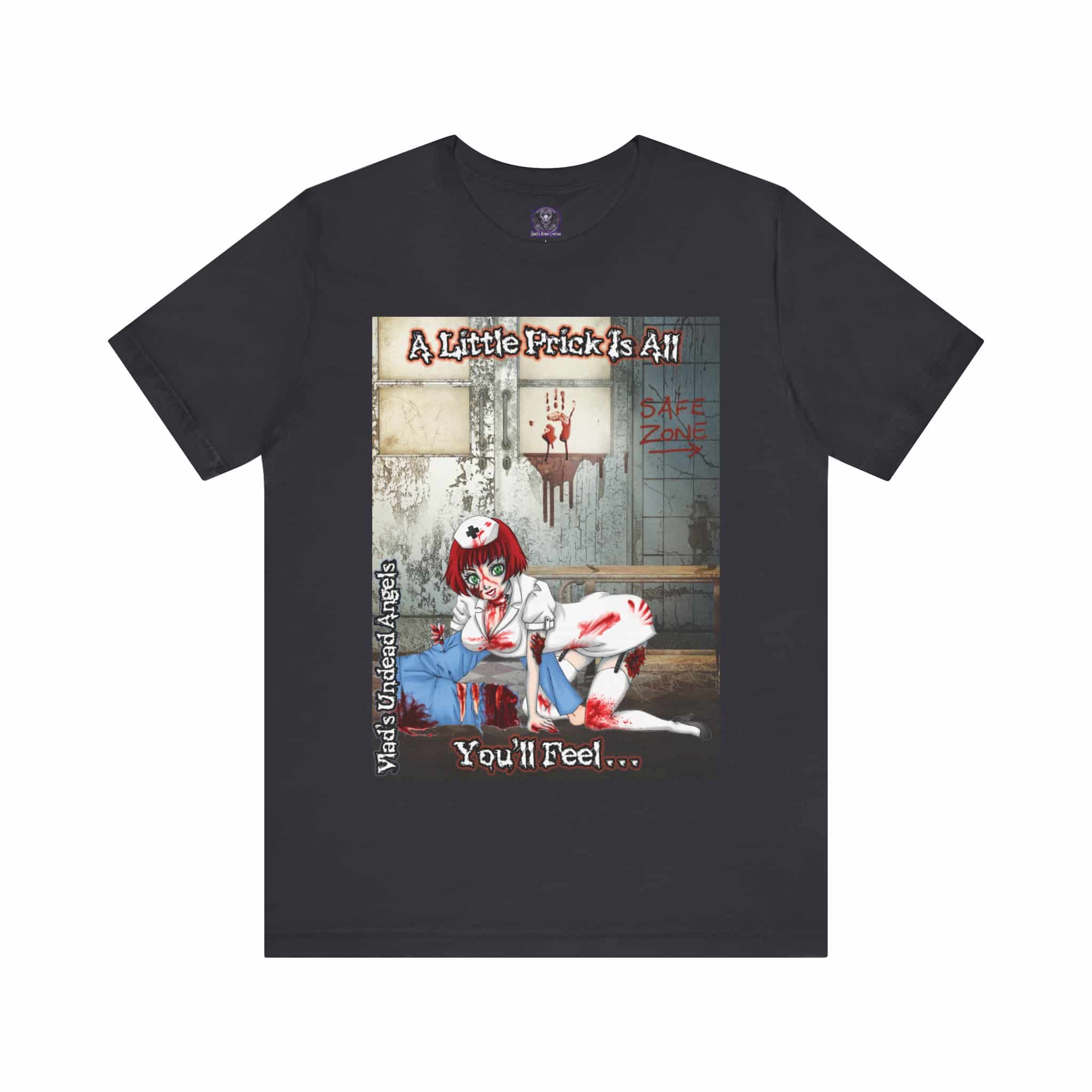 Abigail Undead Angel Nurse - Classic Art w/Text Unisex Jersey Short Sleeve Tee - Image 8