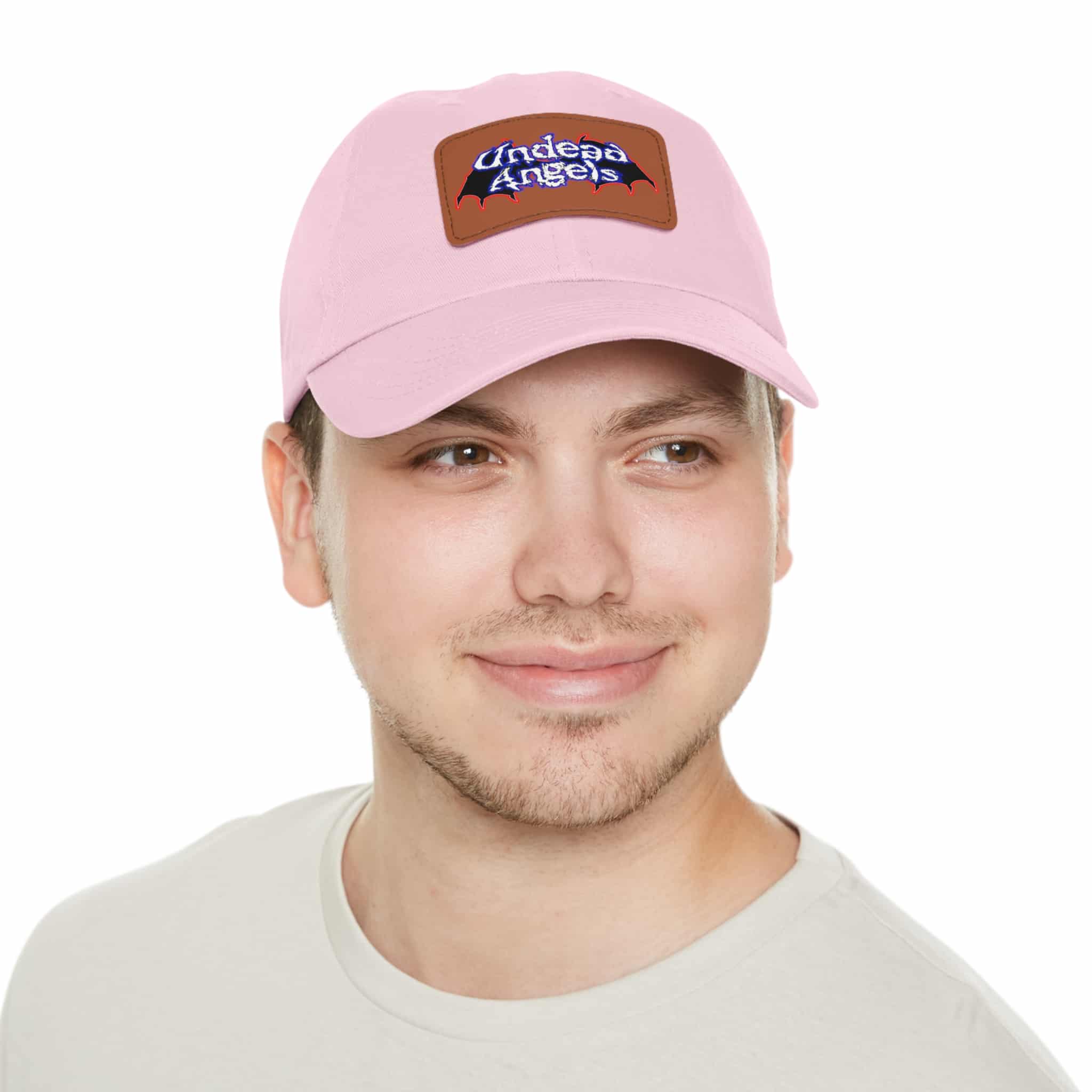 Undead Angels Logo Leather Patch Dad Hat - Casual Style for Music Lovers - Image 65