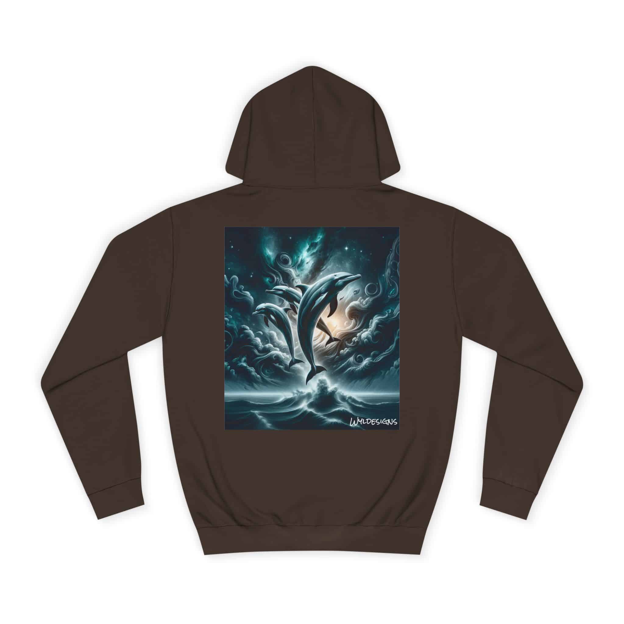 Dolphins Jumping WD-D007 By Wyldesigns Unisex College Hoodie - Image 26