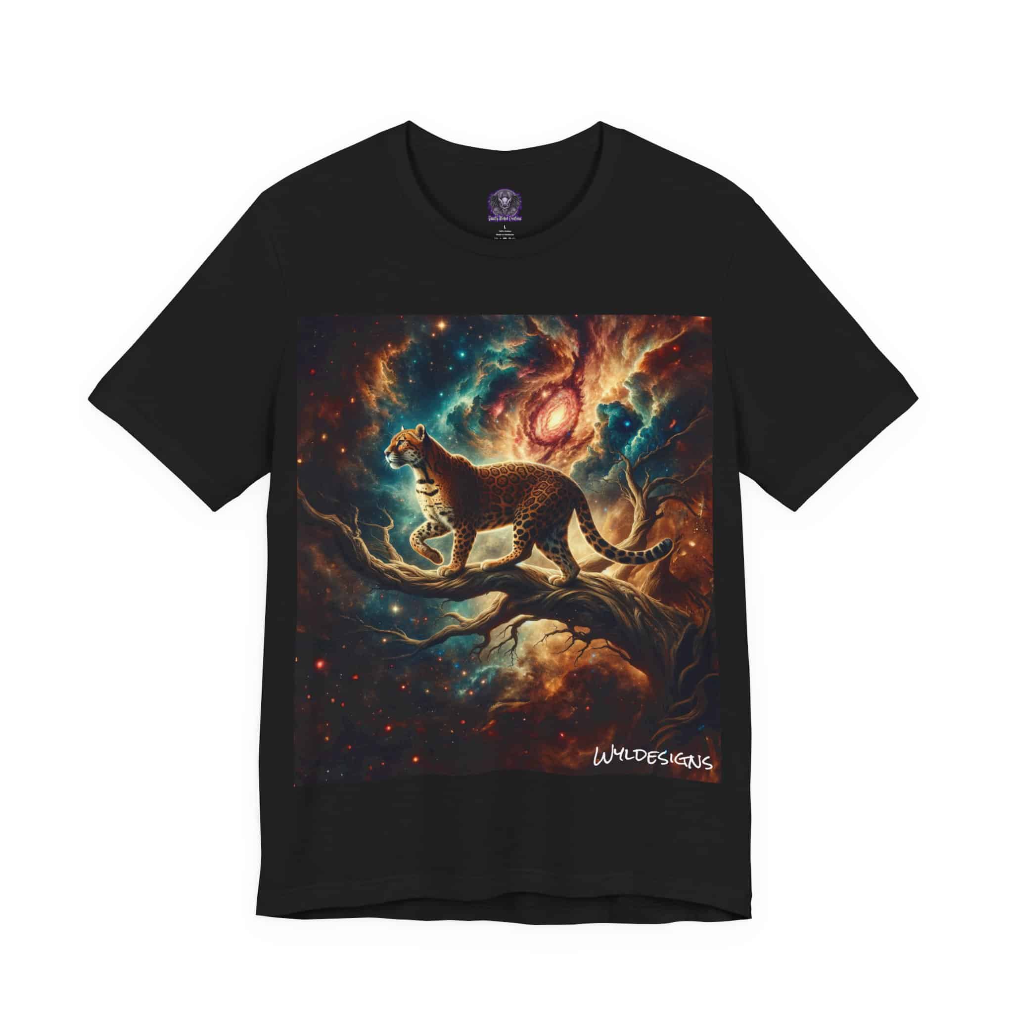 Cosmic Leopard WD-D011 By Wyldesigns Unisex Jersey Short Sleeve Tee - Image 11