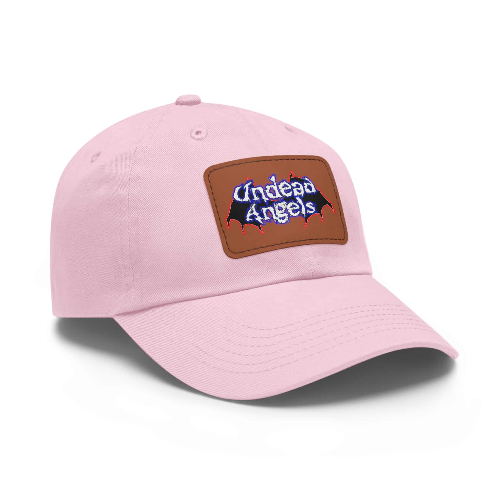 Undead Angels Logo Leather Patch Dad Hat - Casual Style for Music Lovers - Image 62