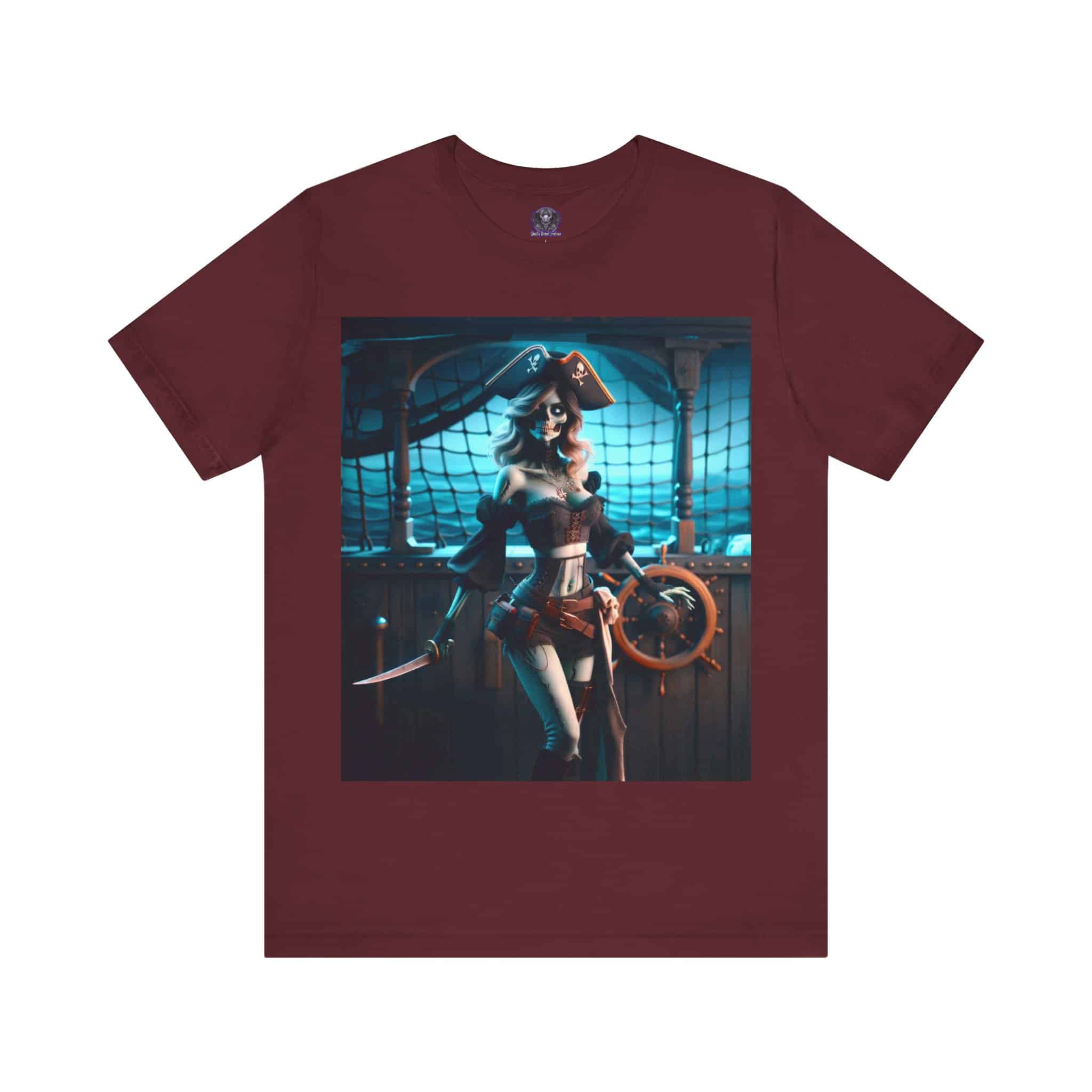 Undead Pirate Lass #ML-D-UP001 Unisex Jersey Short Sleeve Tee - Image 26
