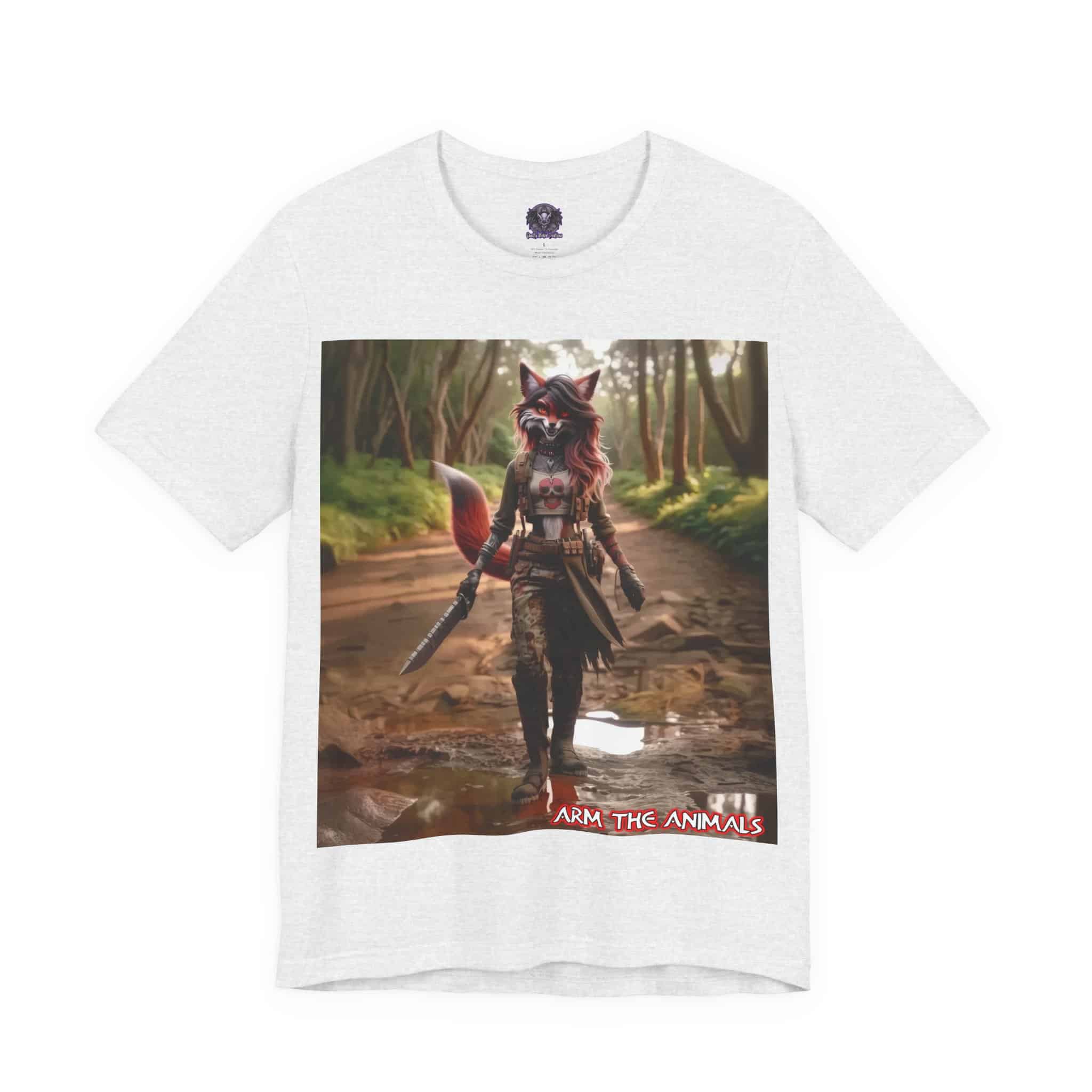 Arm The Animals: Hunter Fox #AA-D-Fo001 Unisex Jersey Short Sleeve Tee - Image 38