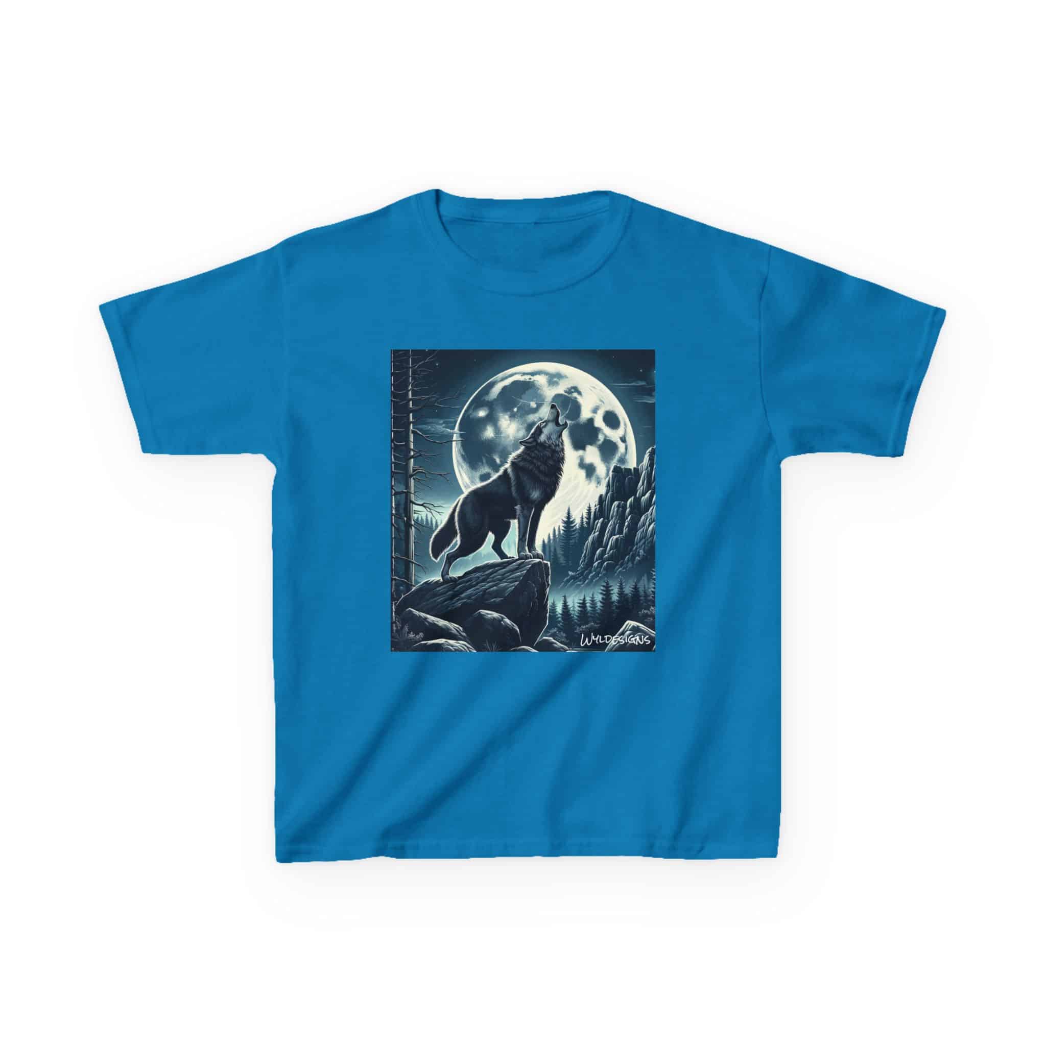 Wolf Howling WD-D001 By Wyldesigns Kids Heavy Cotton™ Tee - Image 5