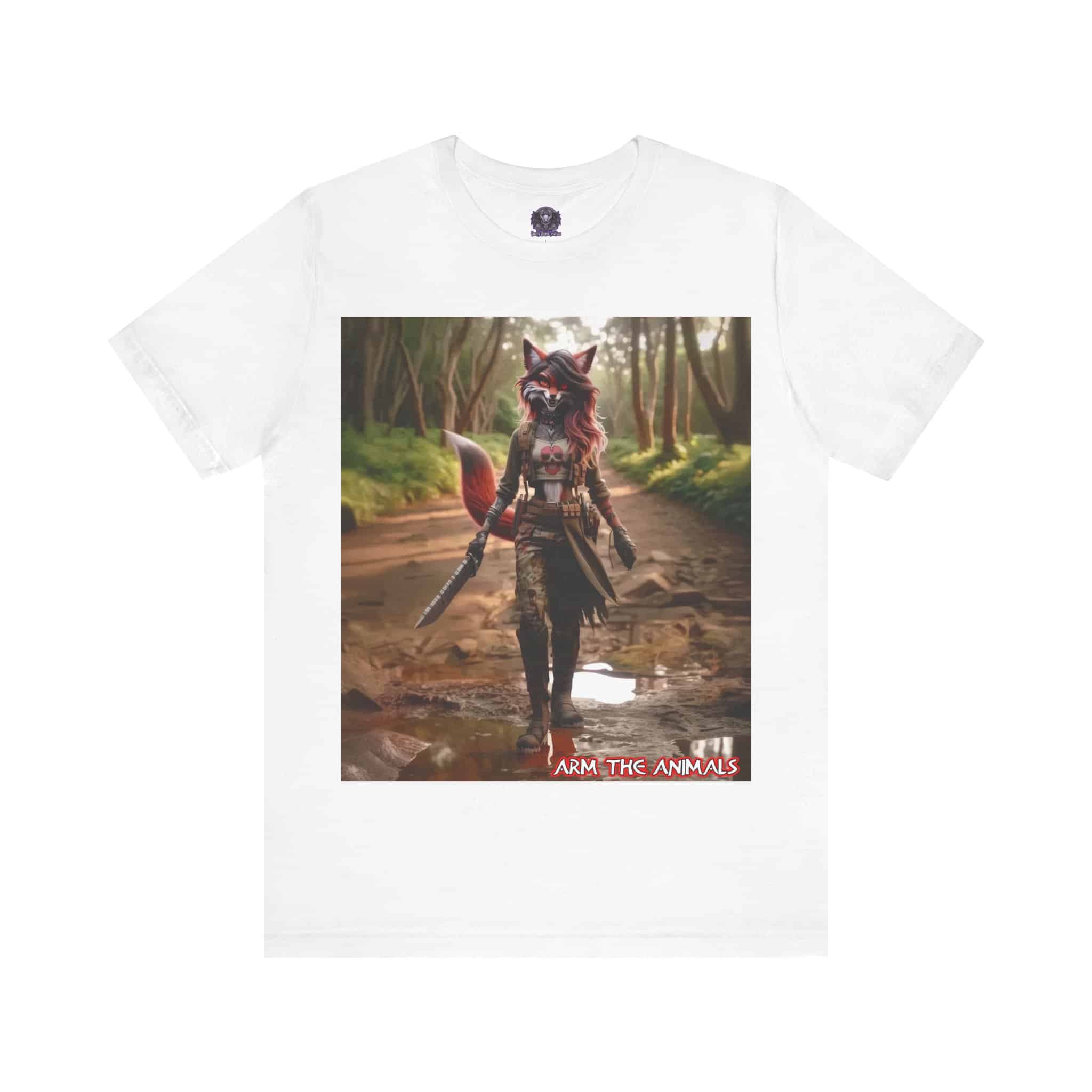 Arm The Animals: Hunter Fox #AA-D-Fo001 Unisex Jersey Short Sleeve Tee - Image 16