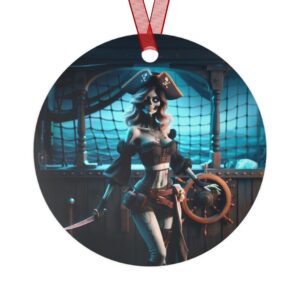 Undead Pirate Lass #ML-D-UP001 Metal Ornaments