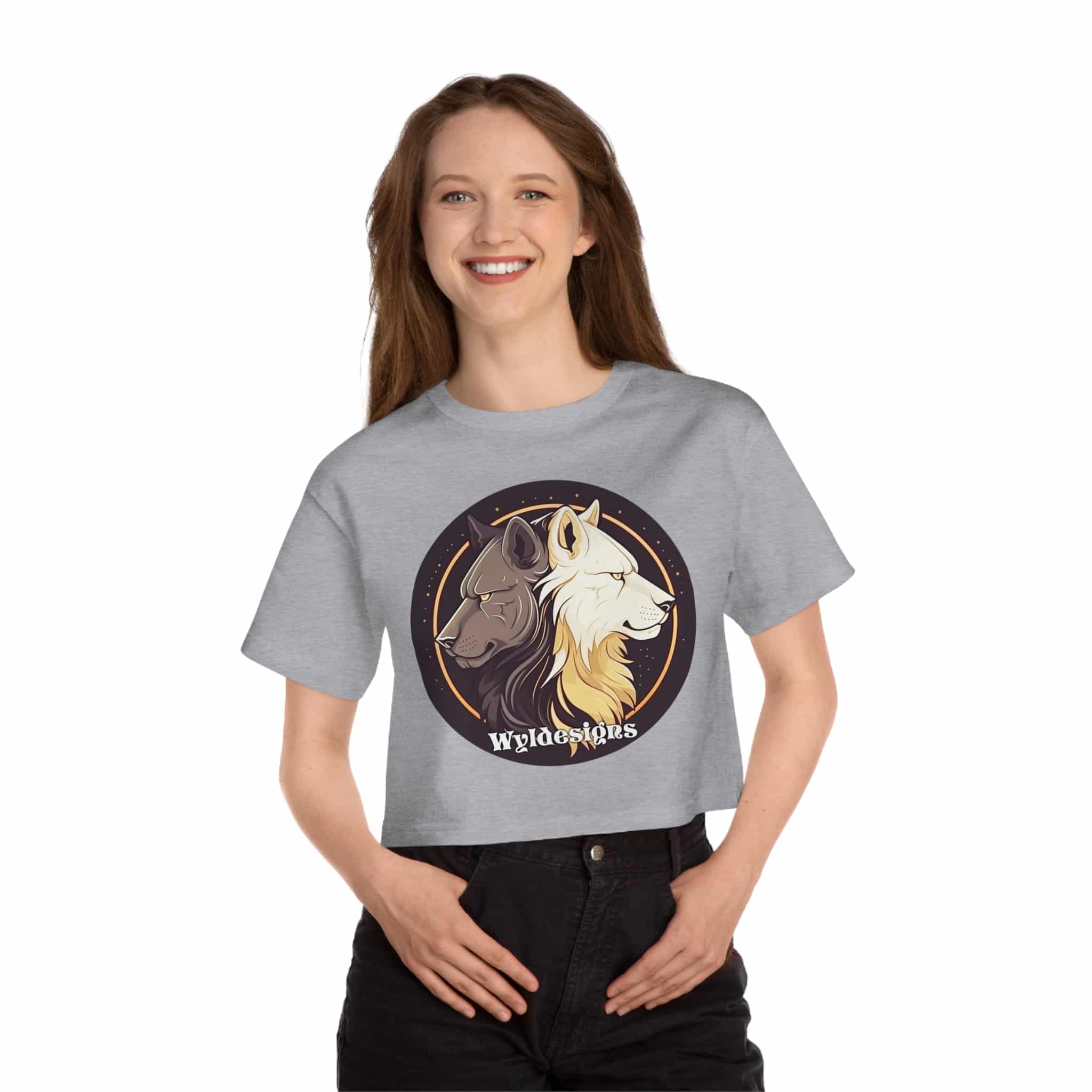 Wyldesigns Logo Champion Women's Heritage Cropped T-Shirt - Image 12