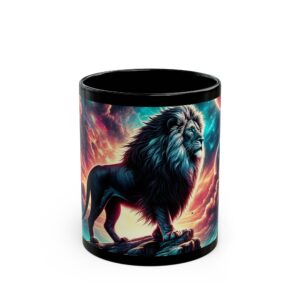 Cosmic Lion WD-D005 By Wyldesigns Black Mug (11oz, 15oz)