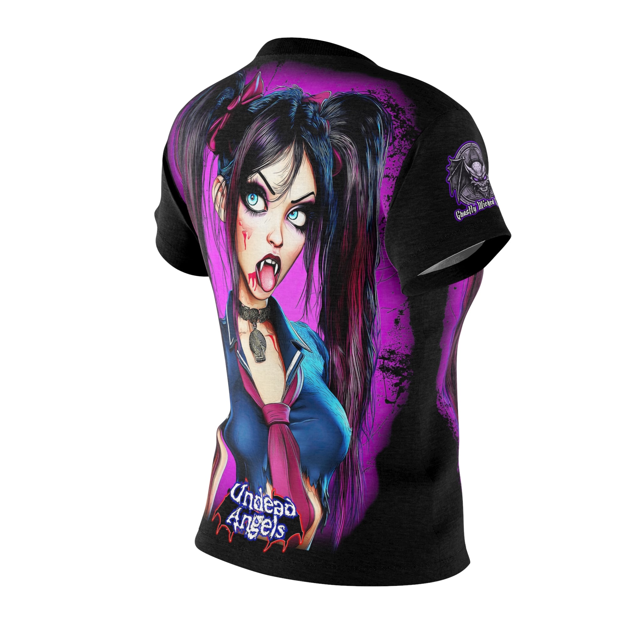 Undead Angels Schoolgirl Rachel Women's Tee (AOP) - Image 4