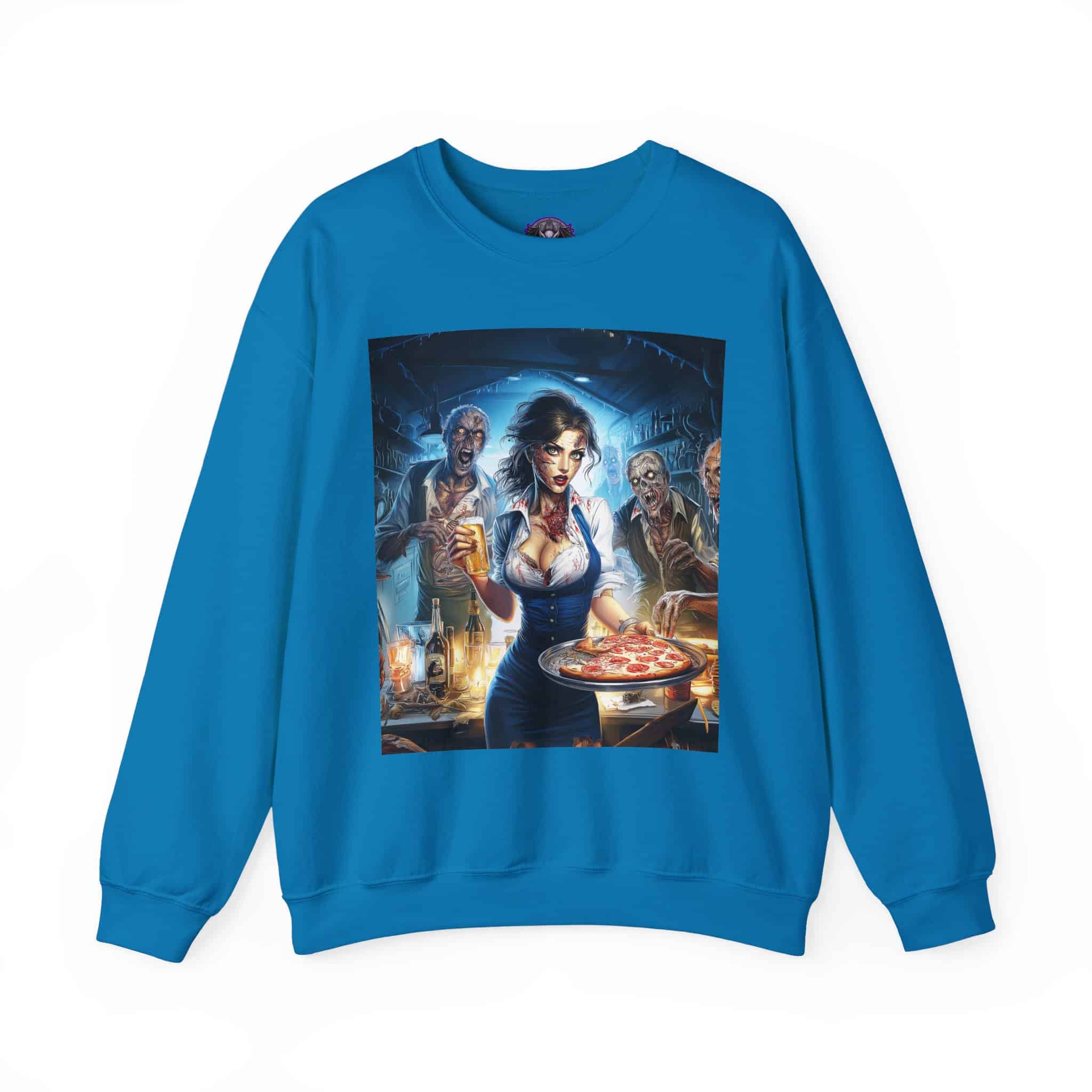 Zombies In Everyday Life Waitress 2025-04 Unisex Heavy Blend™ Crewneck Sweatshirt - Image 37