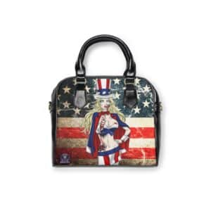 Samantha Undead Angel Patriot Classic Art Shoulder Handbag