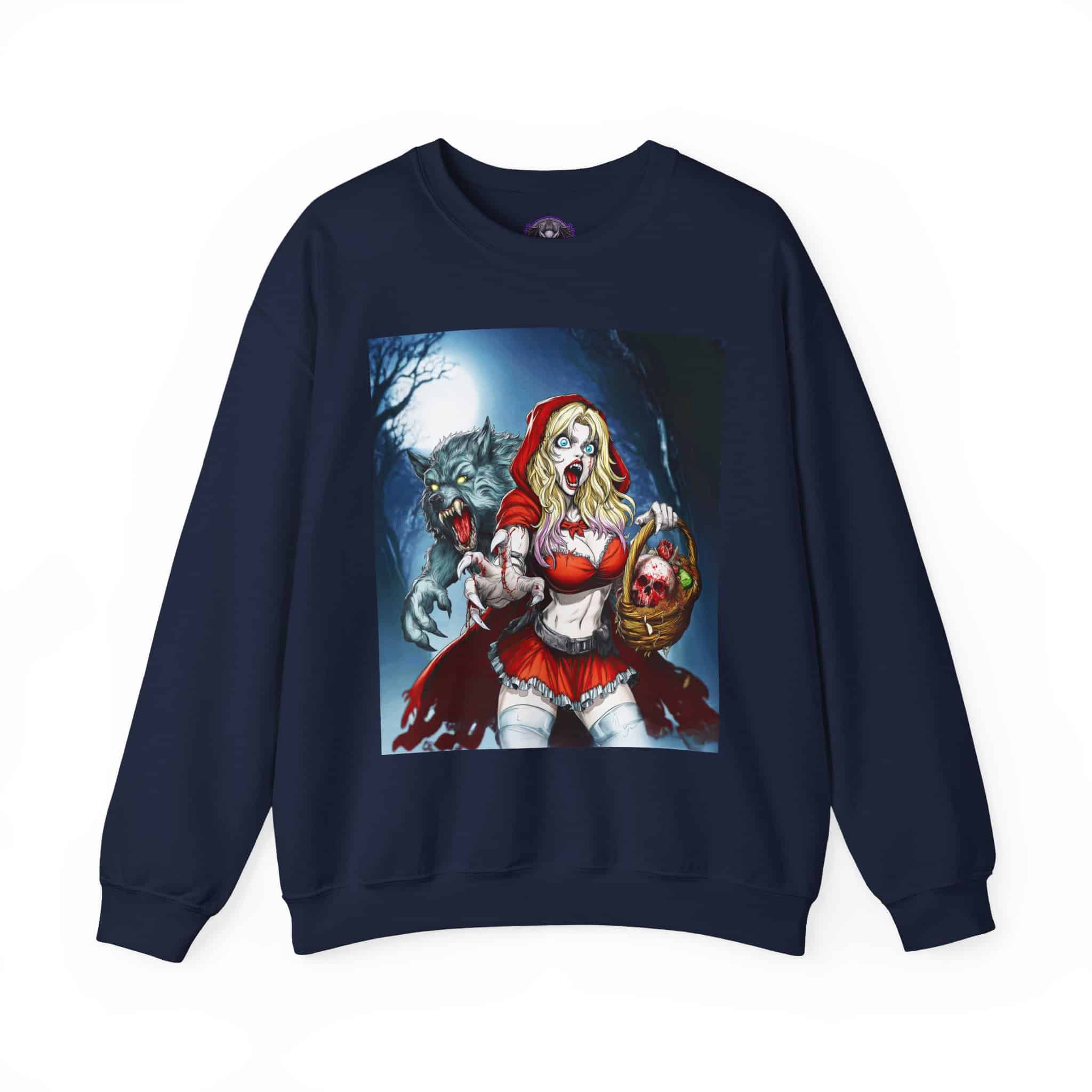Vampire Red Riding Hood By Ghastly Wicked Tales 2025-01 Unisex Heavy Blend™ Crewneck Sweatshirt - Image 45