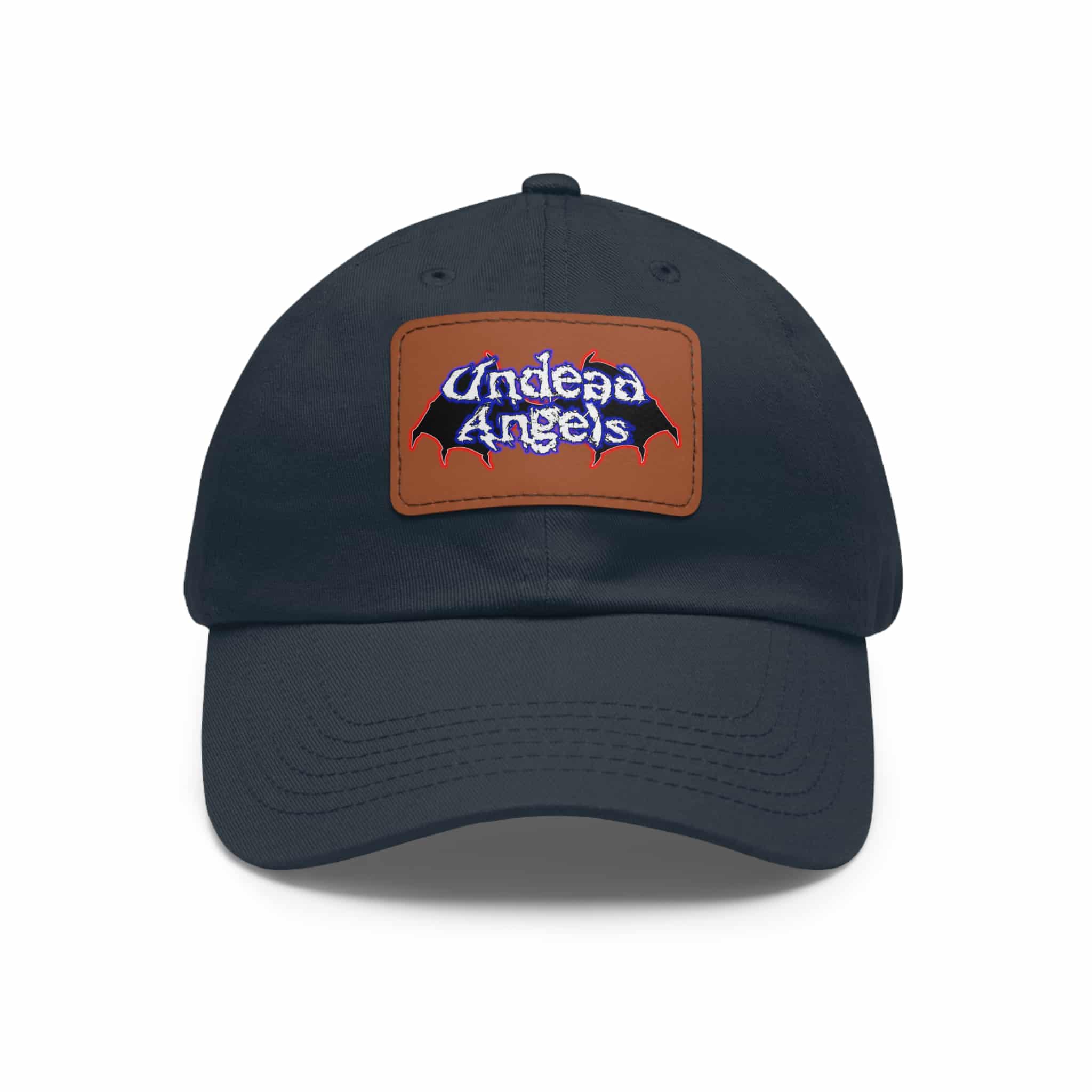 Undead Angels Logo Leather Patch Dad Hat - Casual Style for Music Lovers - Image 81