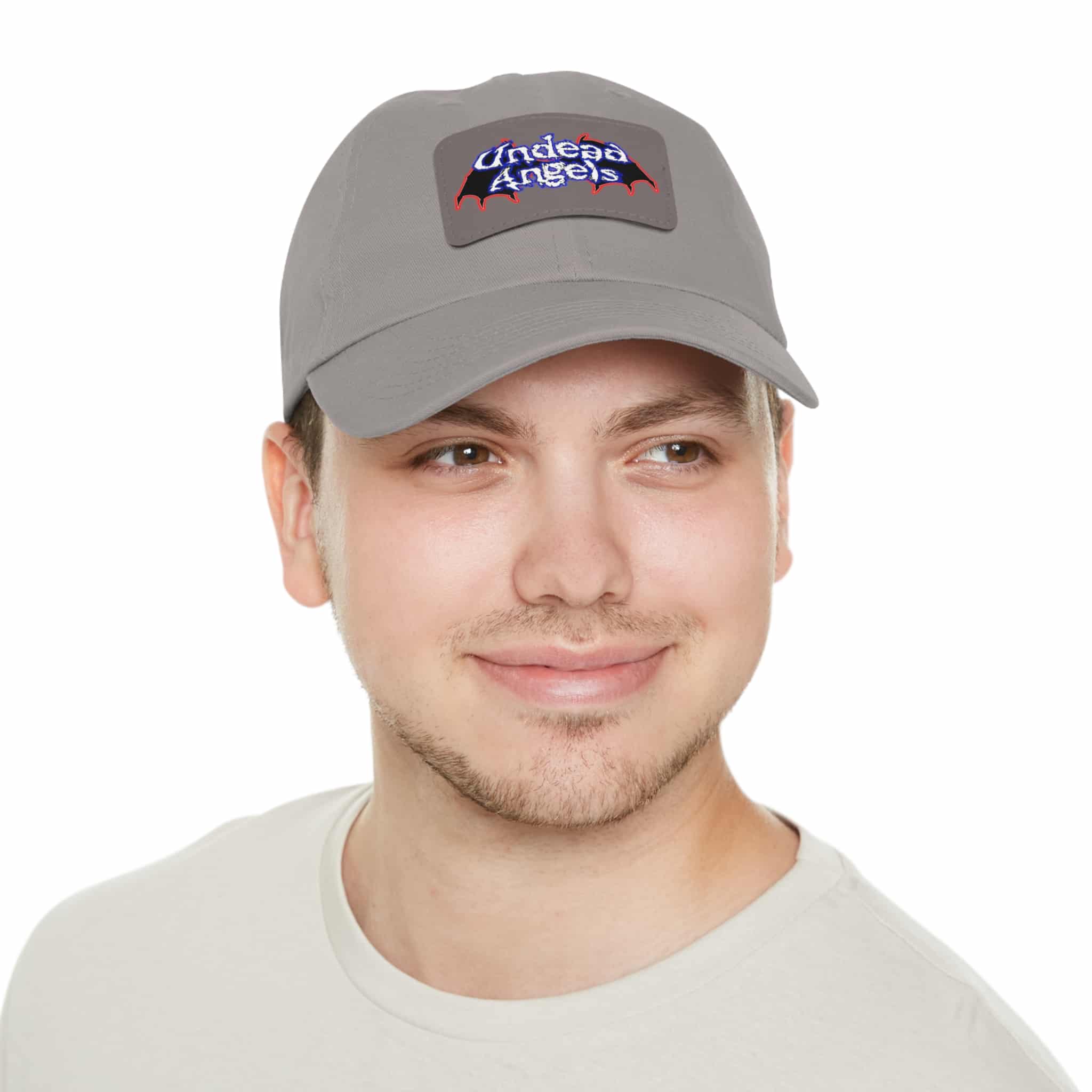 Undead Angels Logo Leather Patch Dad Hat - Casual Style for Music Lovers - Image 40