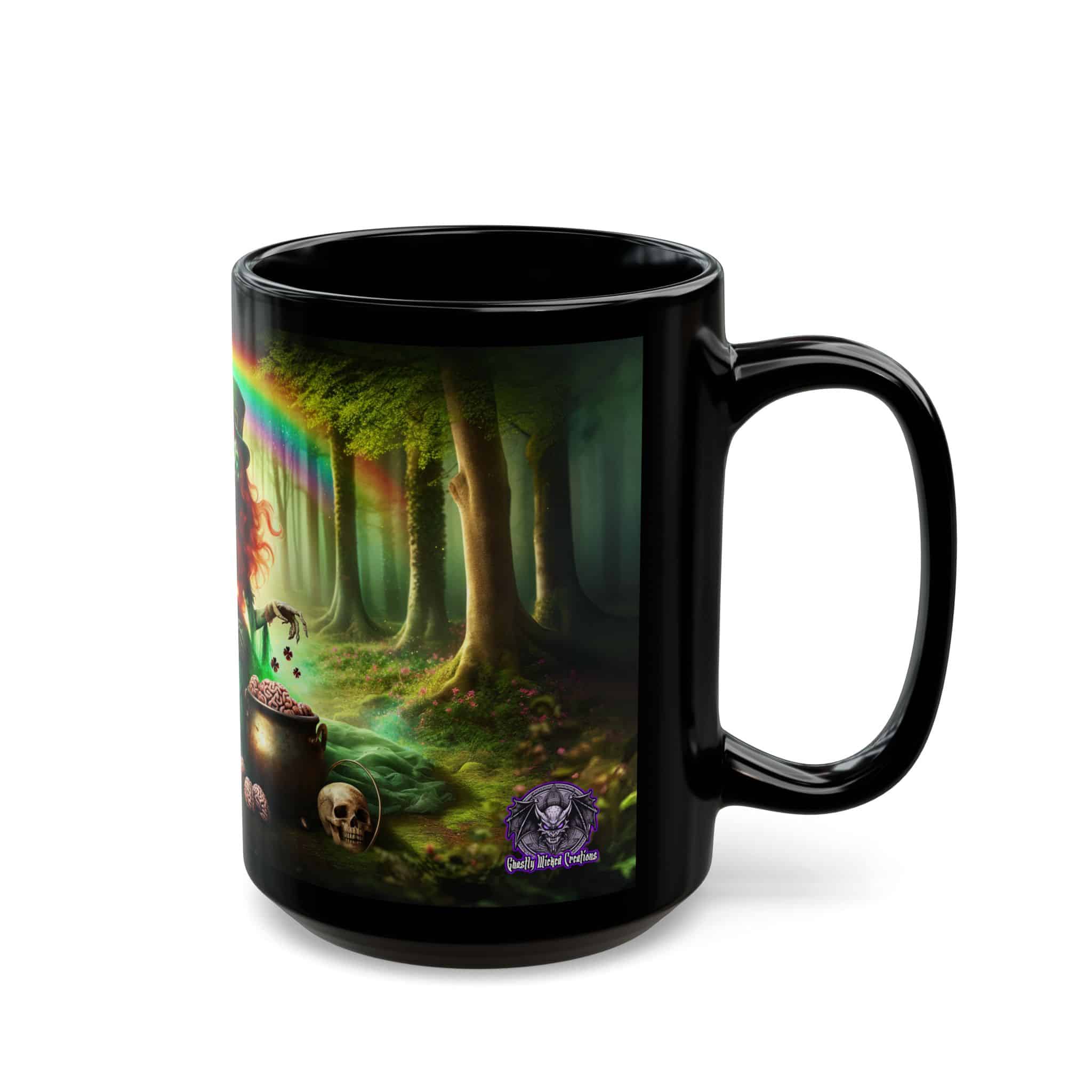 Fiona Undead Angel Leprechaun Queen #DFZ-007B Black Mug (11oz, 15oz) - Image 6