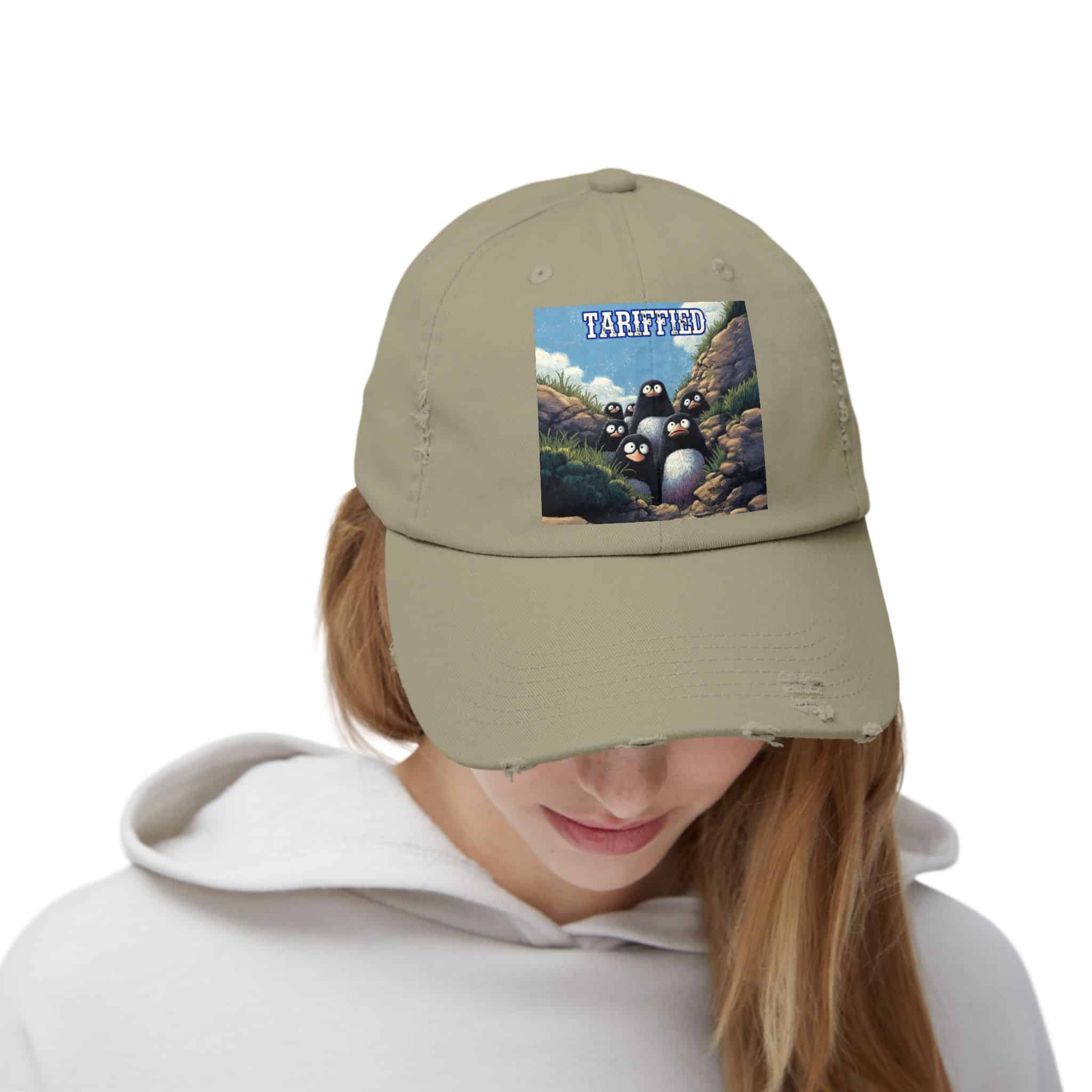 Tariffied Logo Distressed Cap - Tariff Fear Is Real - Image 32