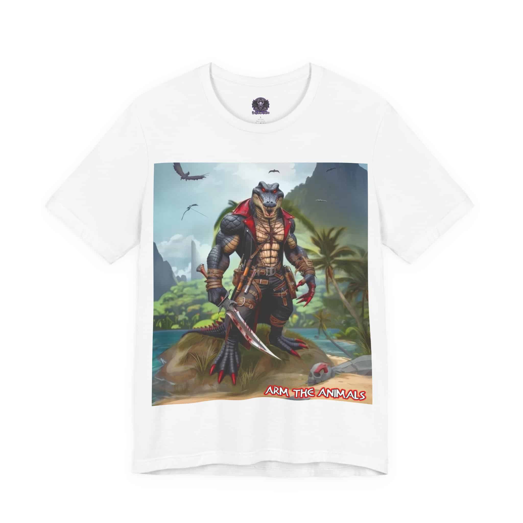 Arm The Animals: Pirate Gator #AA-D-PG003 Unisex Jersey Short Sleeve Tee - Image 18