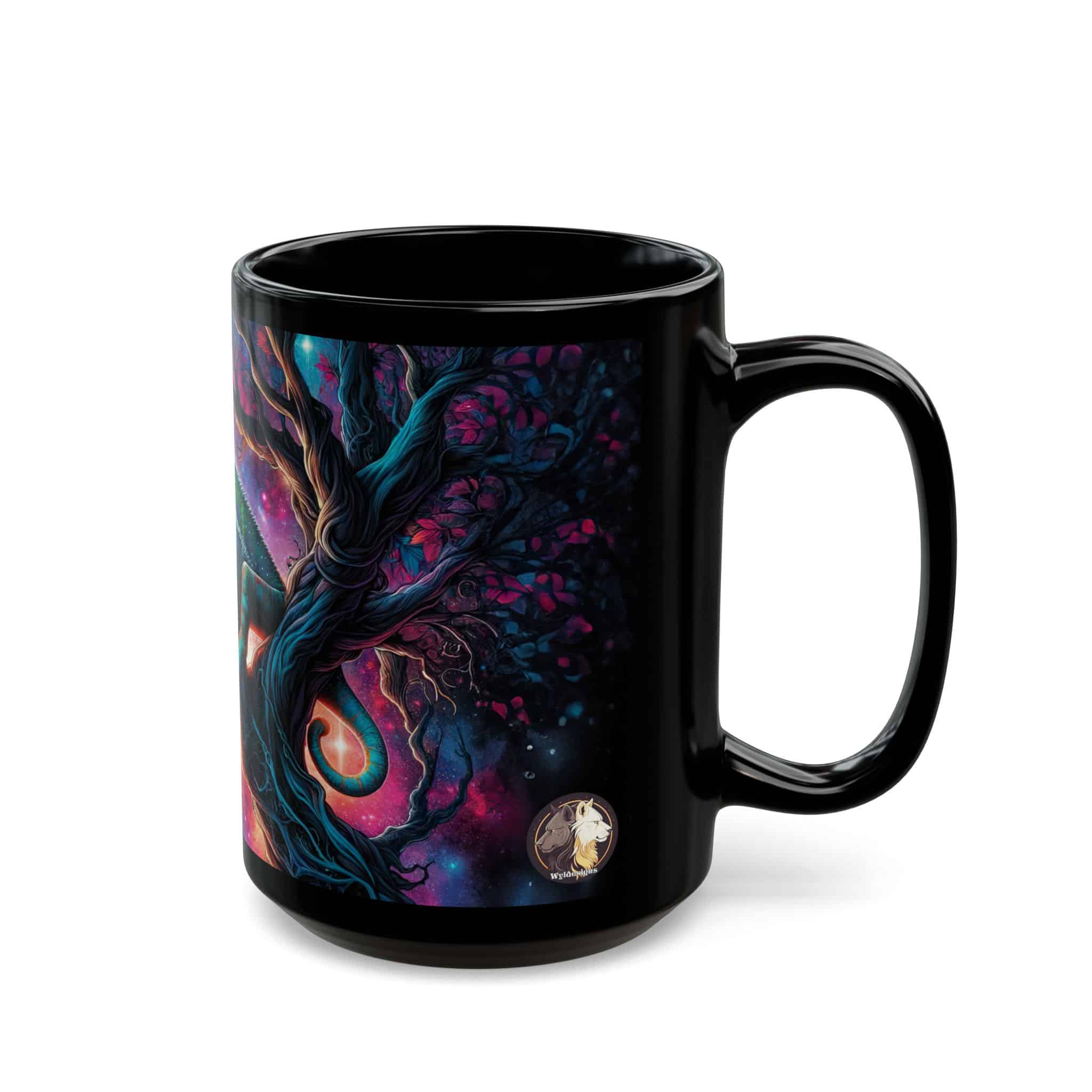 Cosmic Chameleon WD-D004 By Wyldesigns Black Mug (11oz, 15oz) - Image 6
